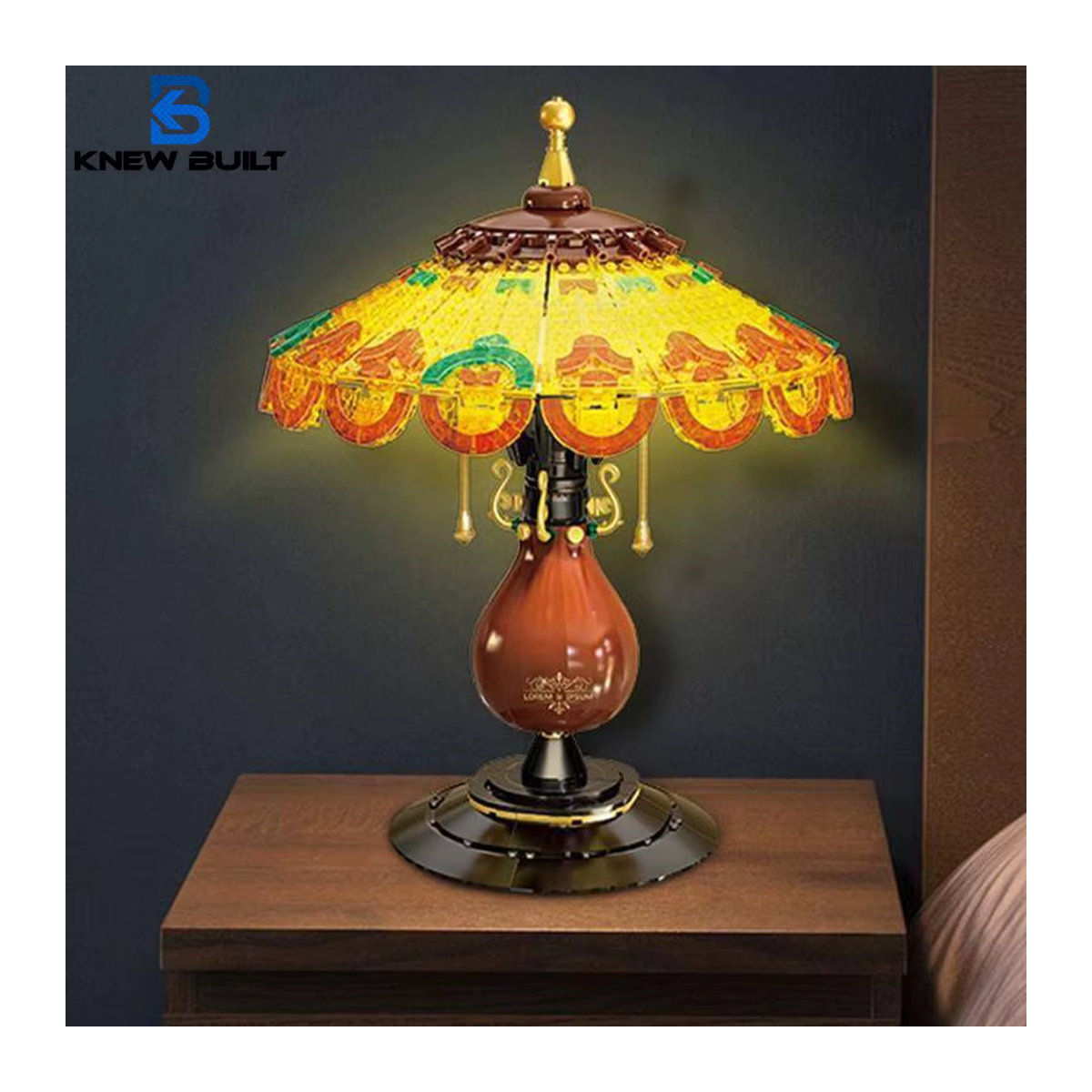 KNEW BUILT Tischlampe Modell Mini Bausteine in Bunt im Retro-Design - Bild 2