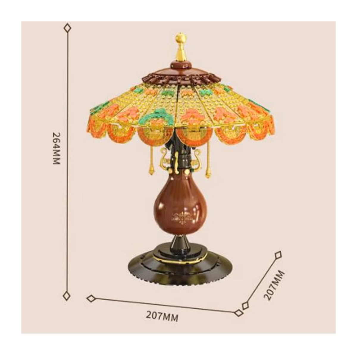 KNEW BUILT Tischlampe Modell Mini Bausteine in Bunt im Retro-Design - Bild 4