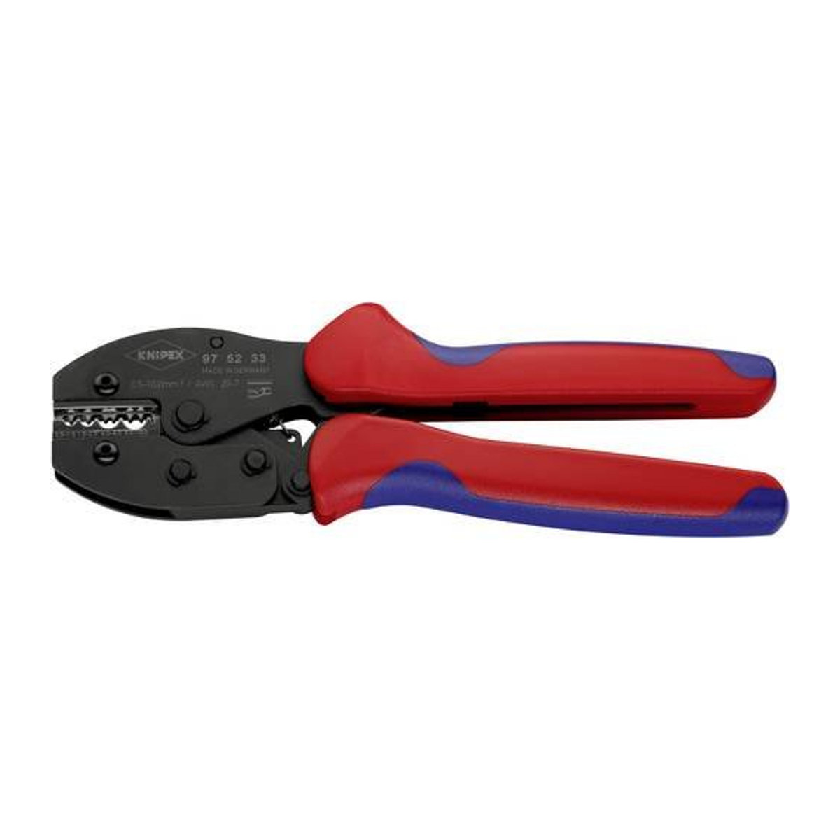 Knipex PreciForce 97 52 33 Crimpzange für unisolierte Rohrkabelschuhe, Quetschkabelschuhe und Pressverbinder aus Metall - Bild 1