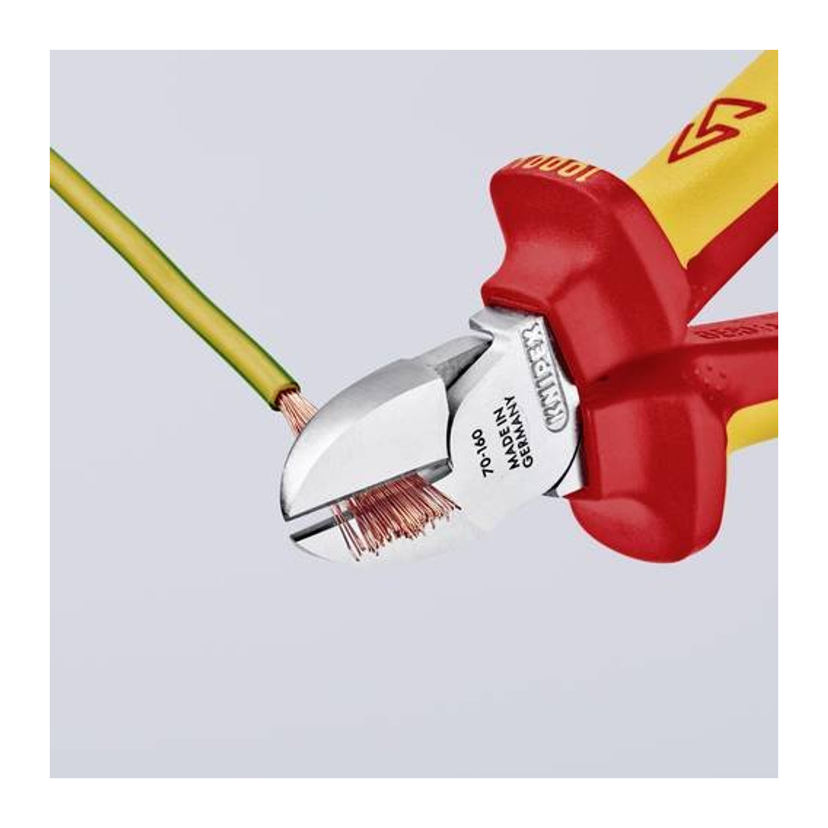 Knipex Seitenschneider aus Stahl in Rot/Gelb, 160 mm - Bild 1