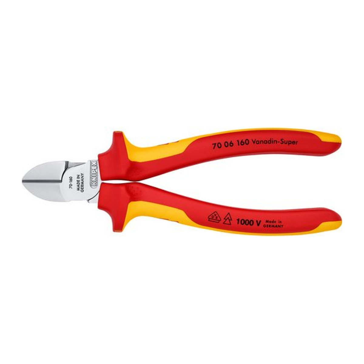 Knipex Seitenschneider aus Stahl in Rot/Gelb, 160 mm - Bild 2