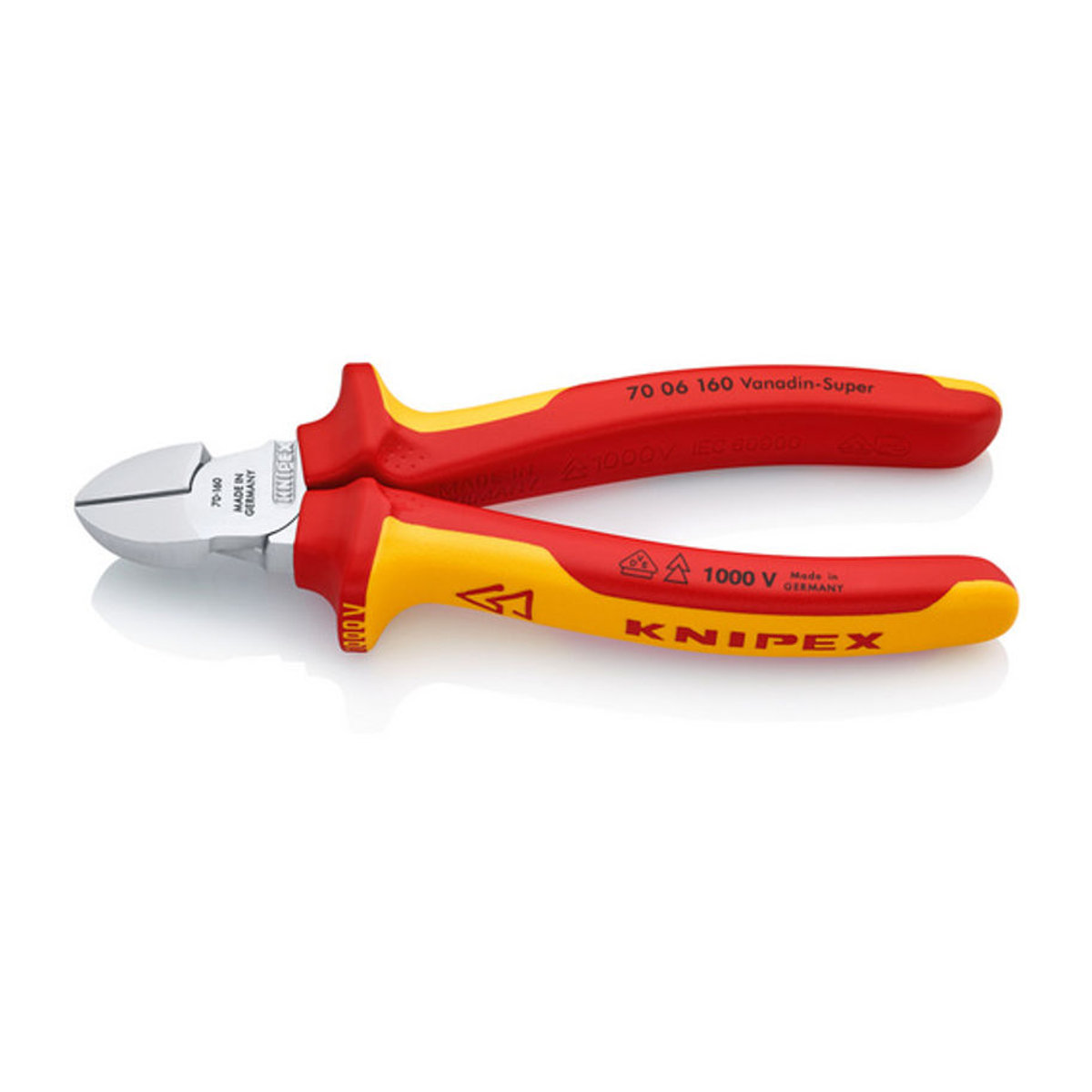 Knipex Seitenschneider aus Stahl in Rot/Gelb, 160 mm - Bild 3