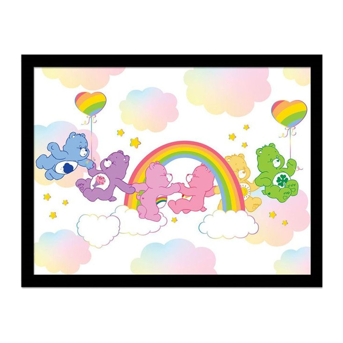 Knuffelberen Regenbogen Poster eingerahmt, mehrfarbig, B: 40 cm x H: 40 cm - Bild 1