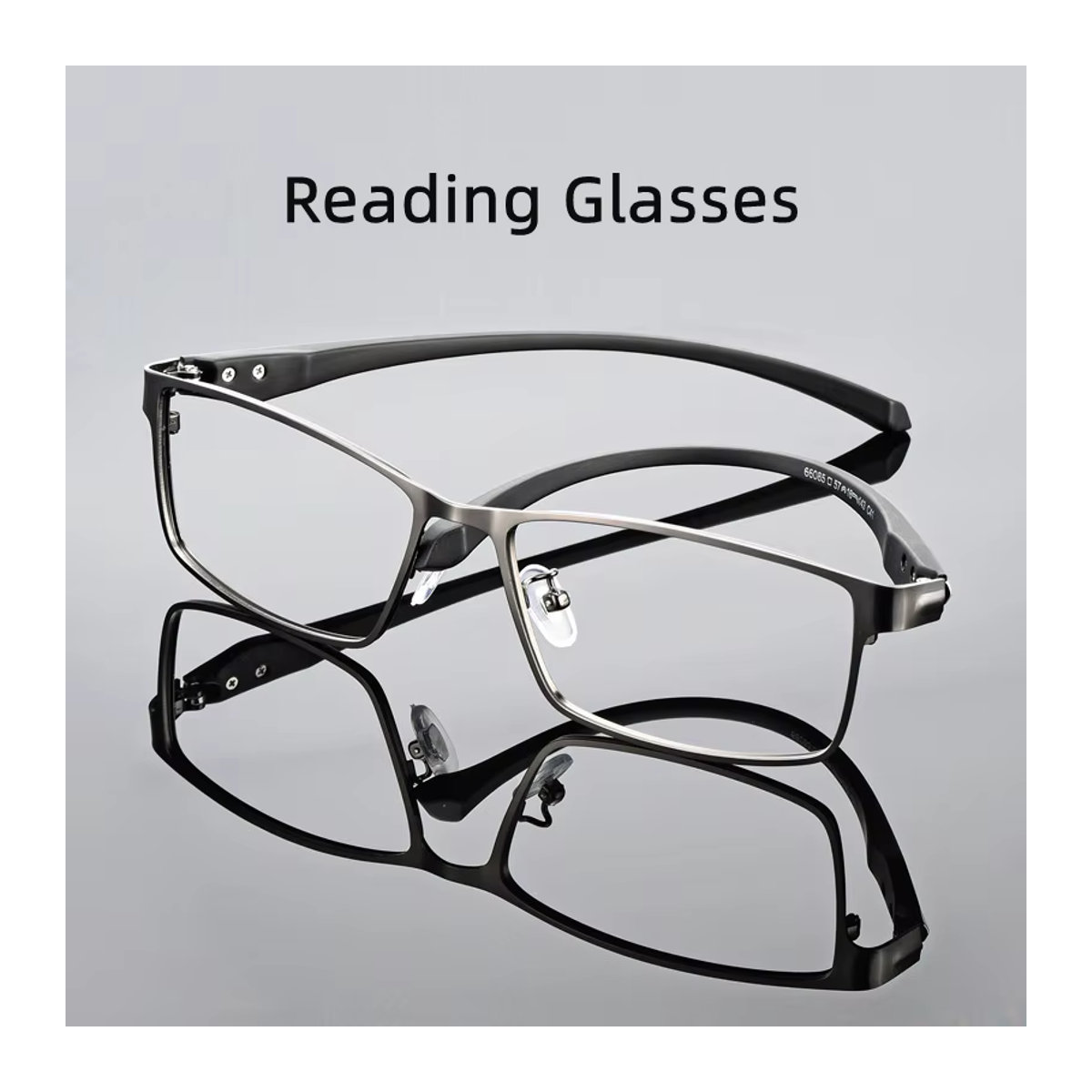 KOCOLIOR Lesebrille für Männer mit Blaulichtfilter aus Titanlegierung in Schwarz - Bild 2