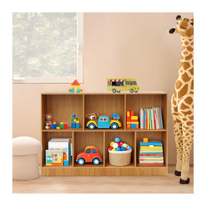 Kompaktes Bücherregal in Natur/Braun, minimalistisches Design für Bücher, Dekorationen und Pflanzen, B/T/H: 120 x 24 x 80 cm