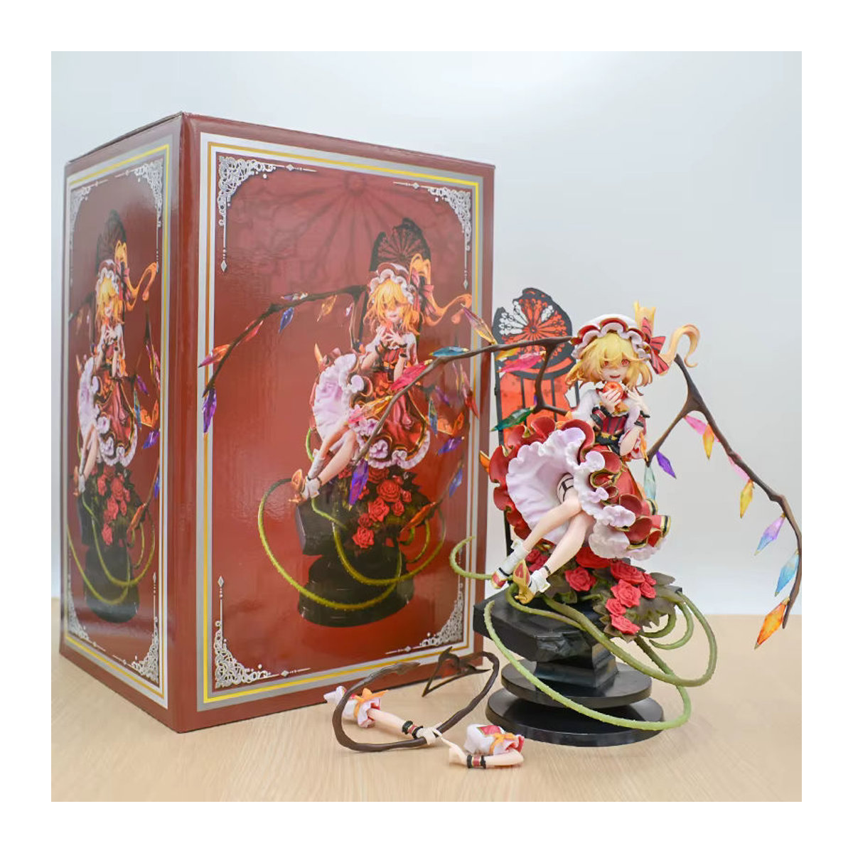 KONBORE Touhou Projekt Flandre Scarlet Anime Figur, mehrfarbig, Höhe: 27 cm - Bild 4