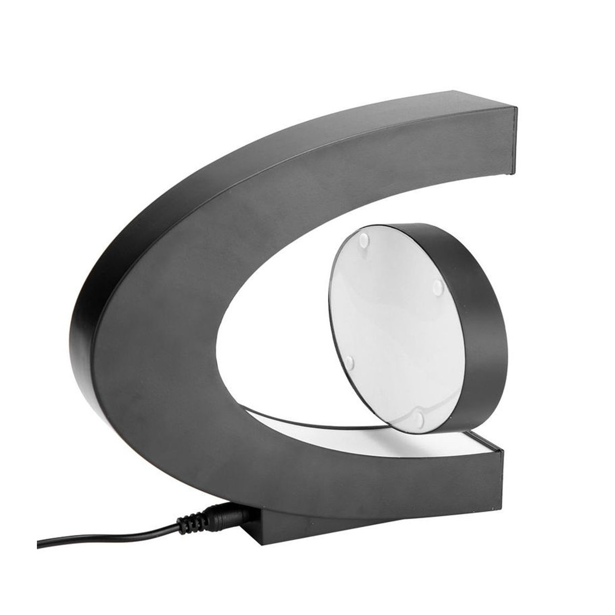 KONNWEI Magnetischer Schwebender Bilderrahmen in C-Form mit LED-Beleuchtung, Tischaufsteller für moderne Dekoration, Breite: 30 cm, Höhe: 20,8 cm, Tiefe: 4,4 cm - Bild 2