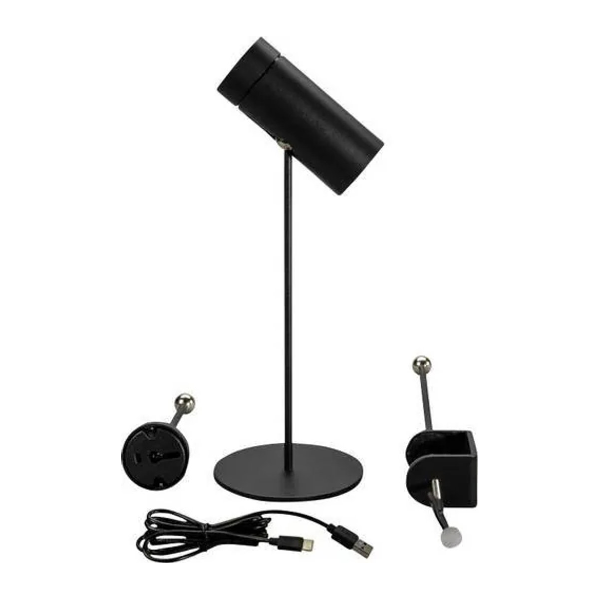Konstsmide 7844-750 Multi LED-Akku-Tischlampe aus Aluminium in Schwarz mit minimalistischem Design - Bild 1