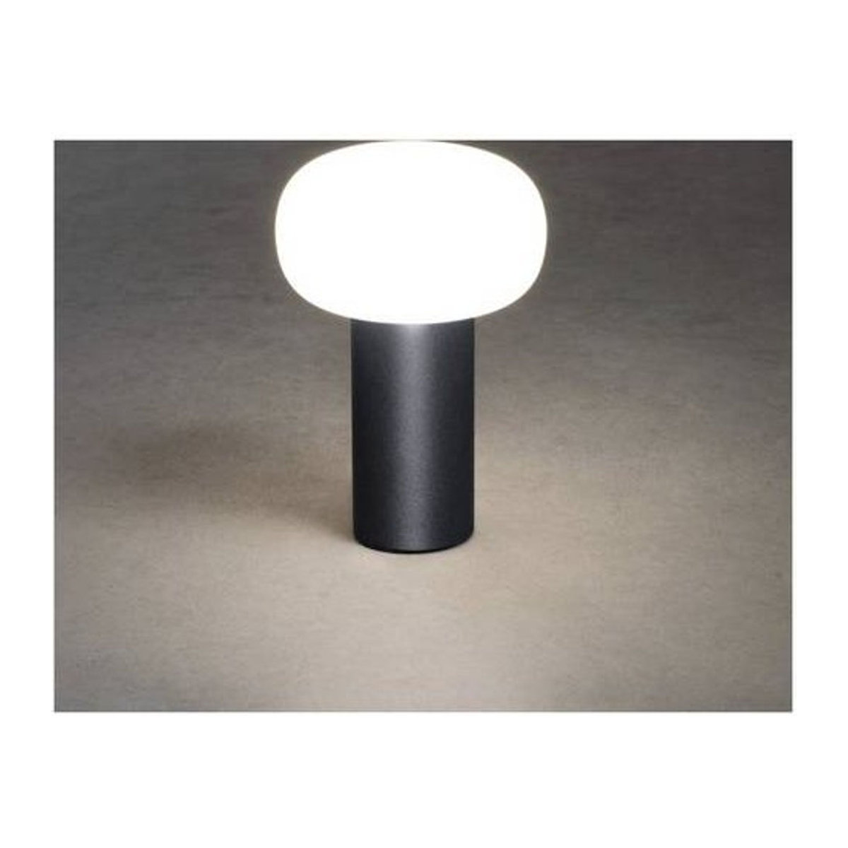 Konstsmide Antibes LED-Akku-Tischlampe aus Aluminium in Schwarz minimalistisches Design - Bild 1