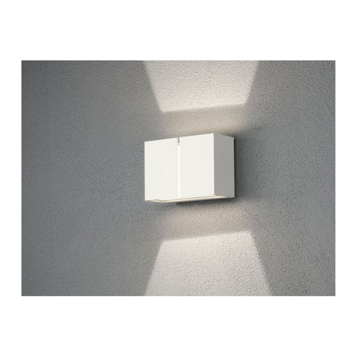 Konstsmide Außenwandleuchte Pavia LED Up and Down Light aus Aluminium in Weiß, H x B x T: 11,5 x 16,5 x 8 cm - Bild 4