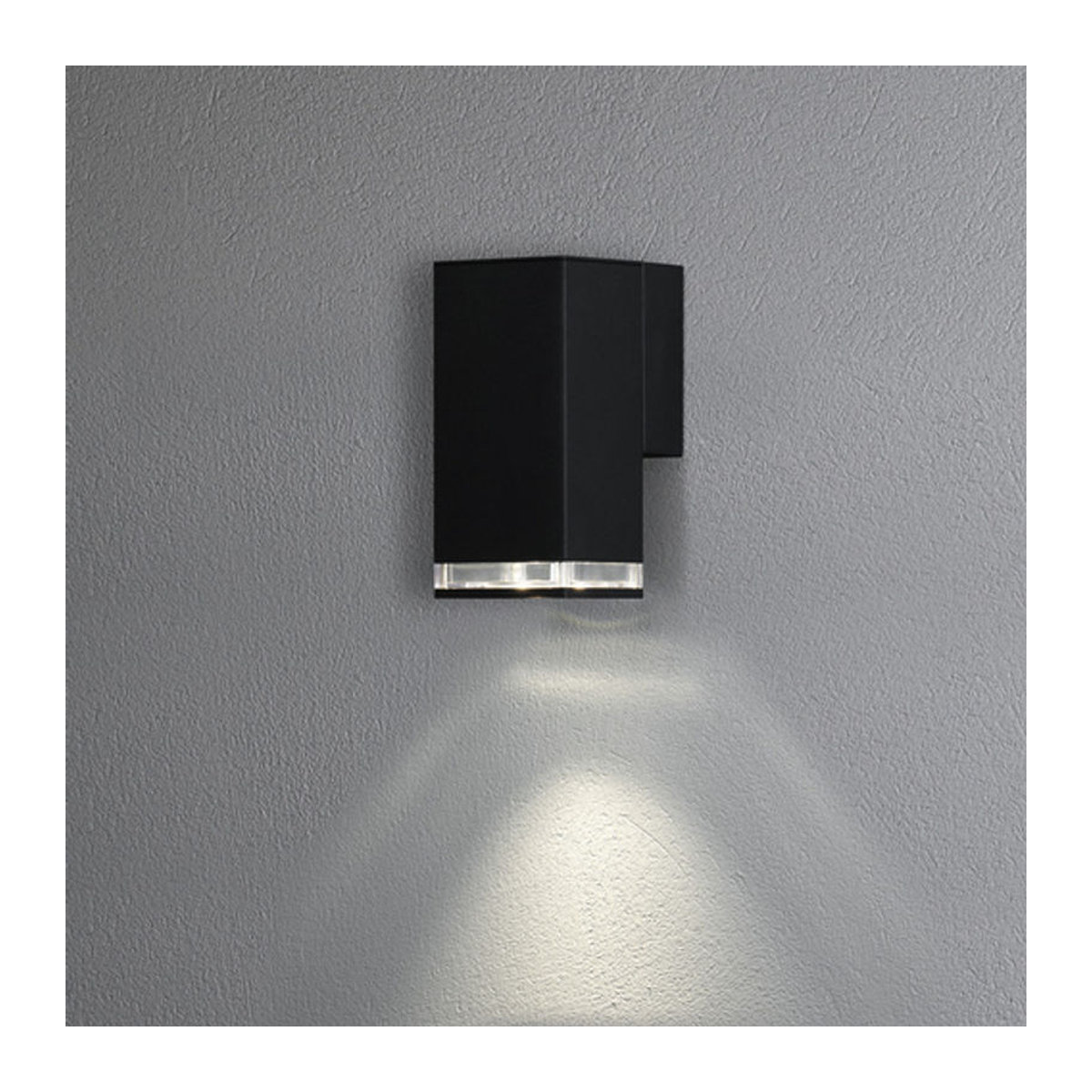 Konstsmide Außenwandleuchte Pollux Down Light in Schwarz aus Aluminium und Acryl mit IP44 Schutzart, B/H/T: 7,5 x 16,5 x 11,5 cm - Bild 3