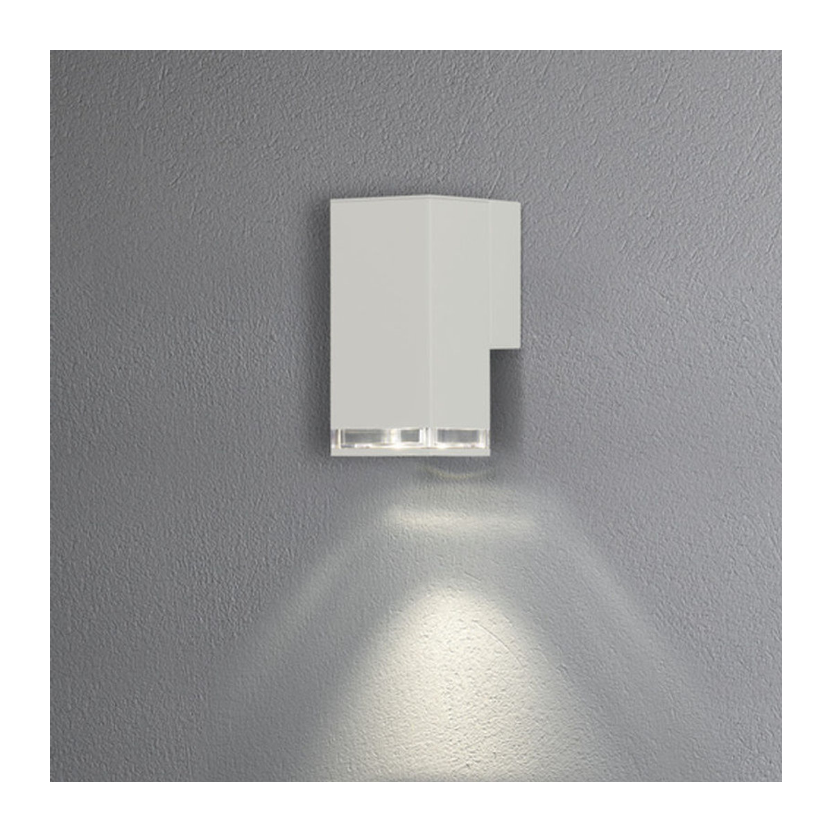 Konstsmide Außenwandleuchte Pollux in Weiß aus Aluminium und Acryl mit IP44 Schutzklasse, B/H/T: 7,5 x 16,5 x 11,5 cm - Bild 3