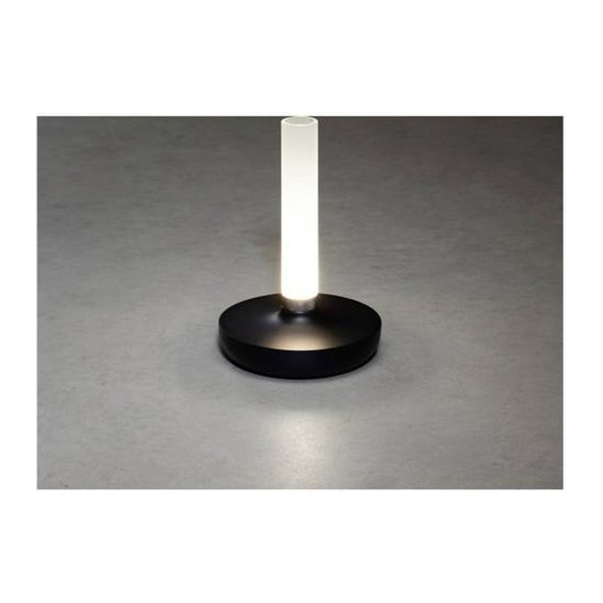 Konstsmide Biarritz LED-Akku-Tischlampe aus Aluminium in Schwarz minimalistisches Design - Bild 1