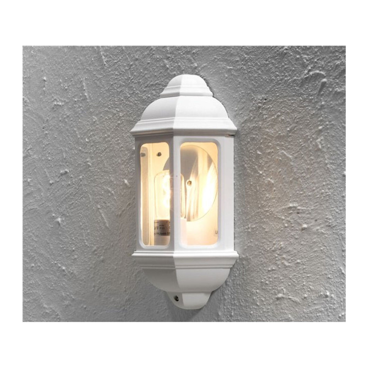 Konstsmide Cagliari Außenwandleuchte aus Aluminium im Landhausstil, Weiß, Höhe: 36 cm, E27, IP43 - Bild 2