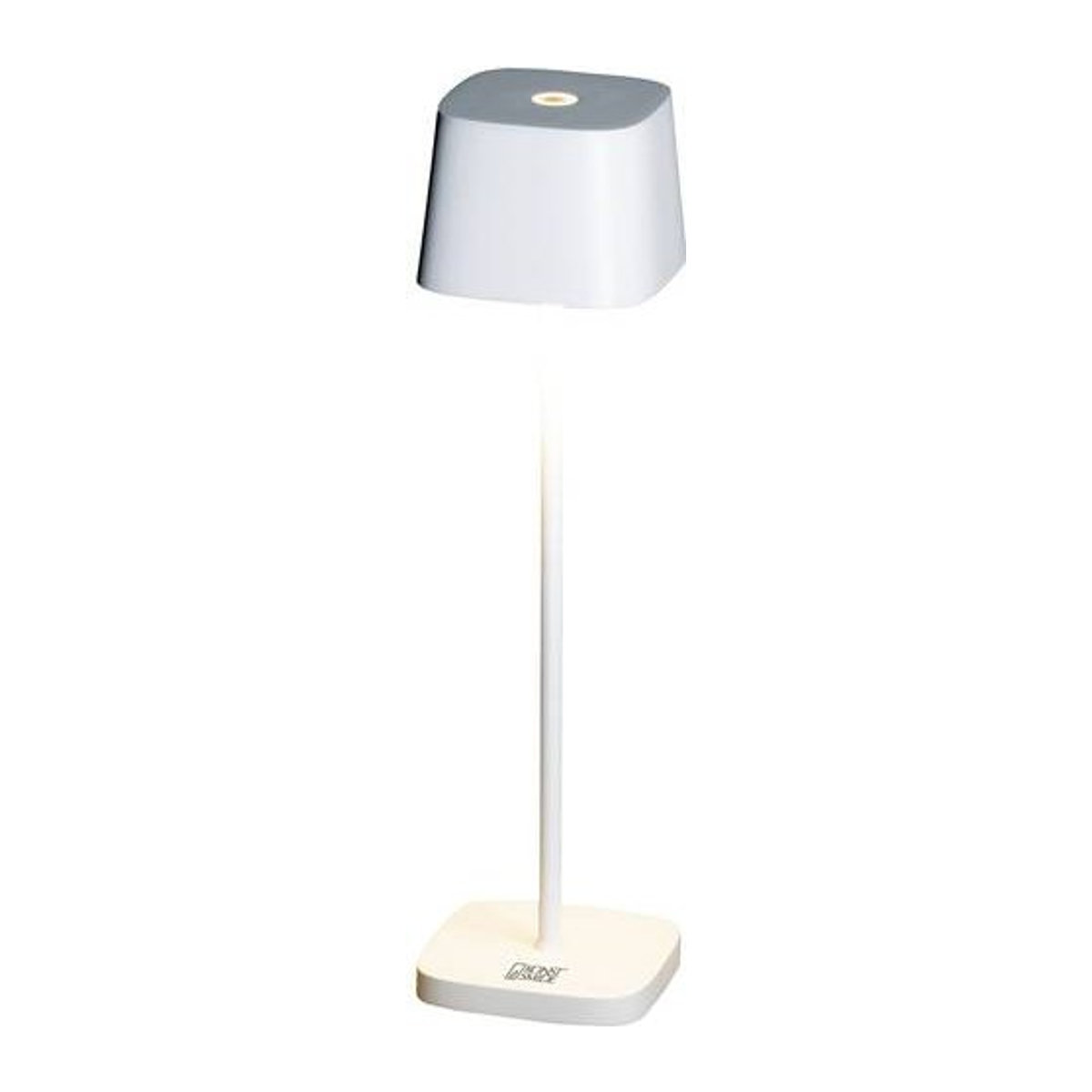 Konstsmide Capri LED-Akku-Tischlampe in Weiß mit warmweißem Licht, Aluminium, B/H: 20 x 7 cm - Bild 1