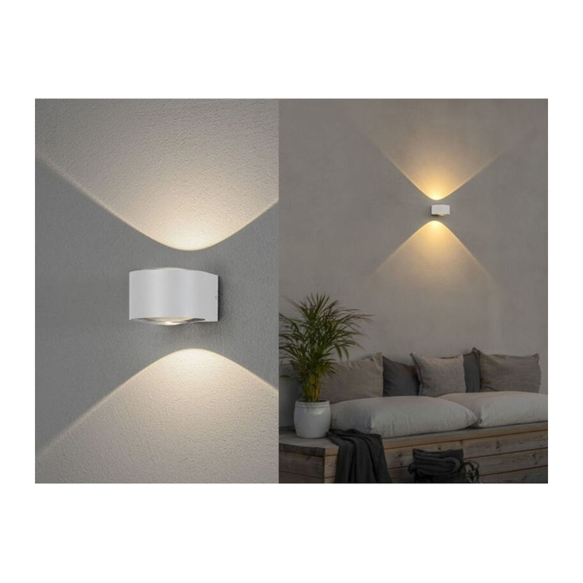 Konstsmide Gela LED Außenwandleuchte Up and Down in Weiß, B/H/T: 11 x 6,5 x 15,5 cm - Bild 5