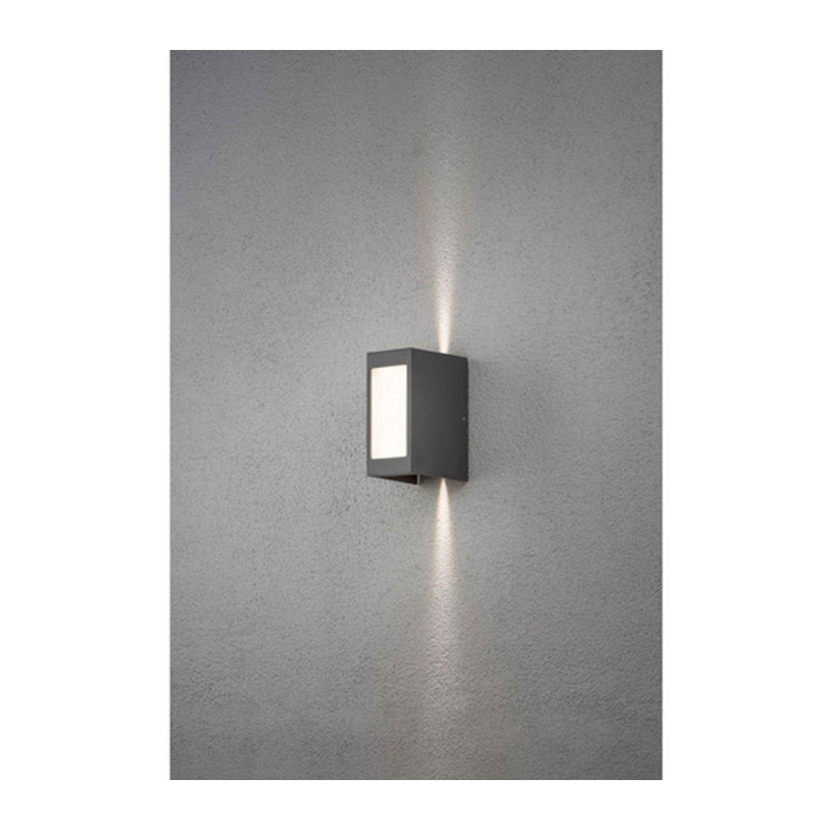 Konstsmide LED Außenwandleuchte Cremona Up and Down in Anthrazit mit Opalglas, Höhe: 17 cm - Bild 1