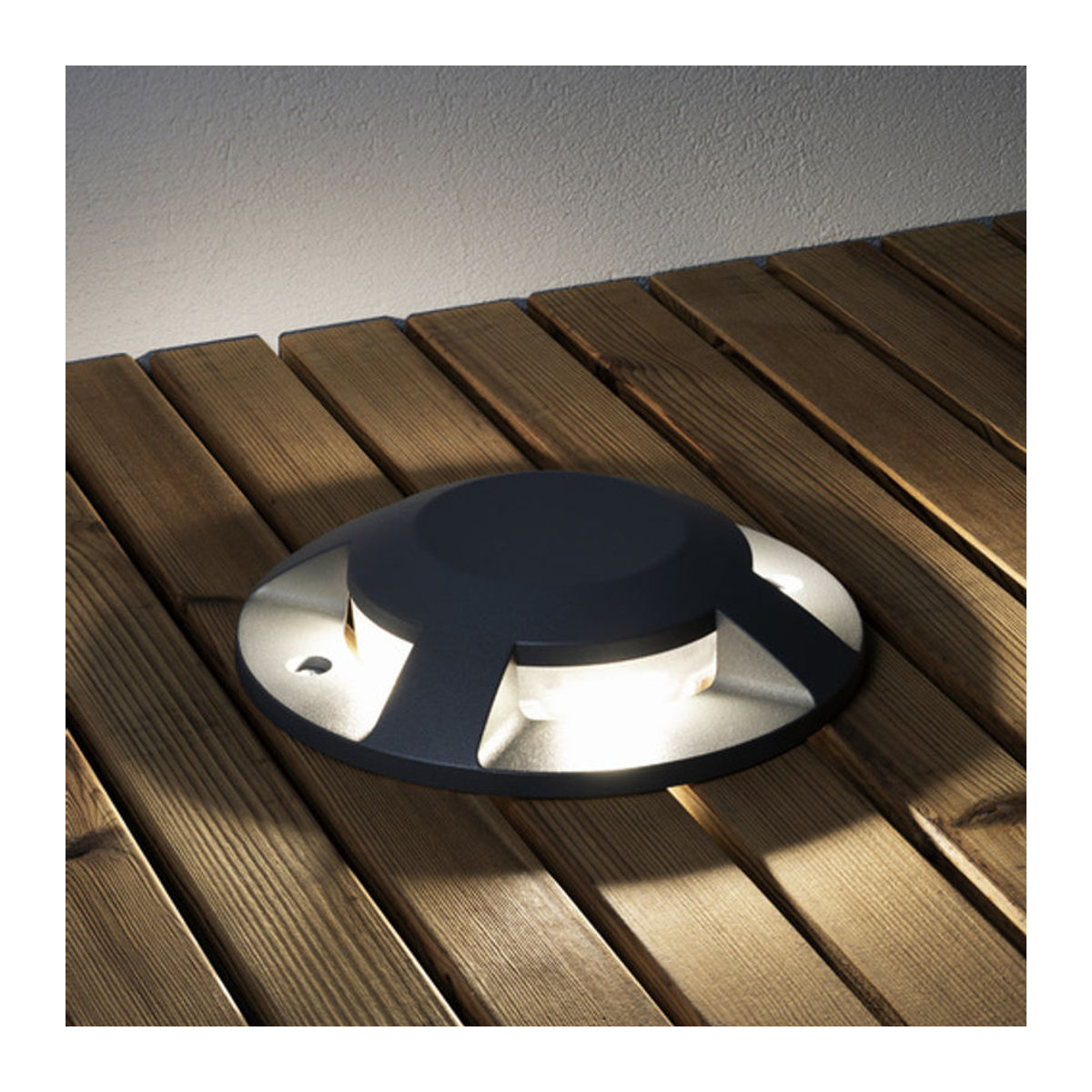 Konstsmide LED Bodenaufbaustrahler Wegeleuchte 4-flammig Anthrazit IP65 B/H/T: 20 x 4,5 x 20 cm - Bild 3