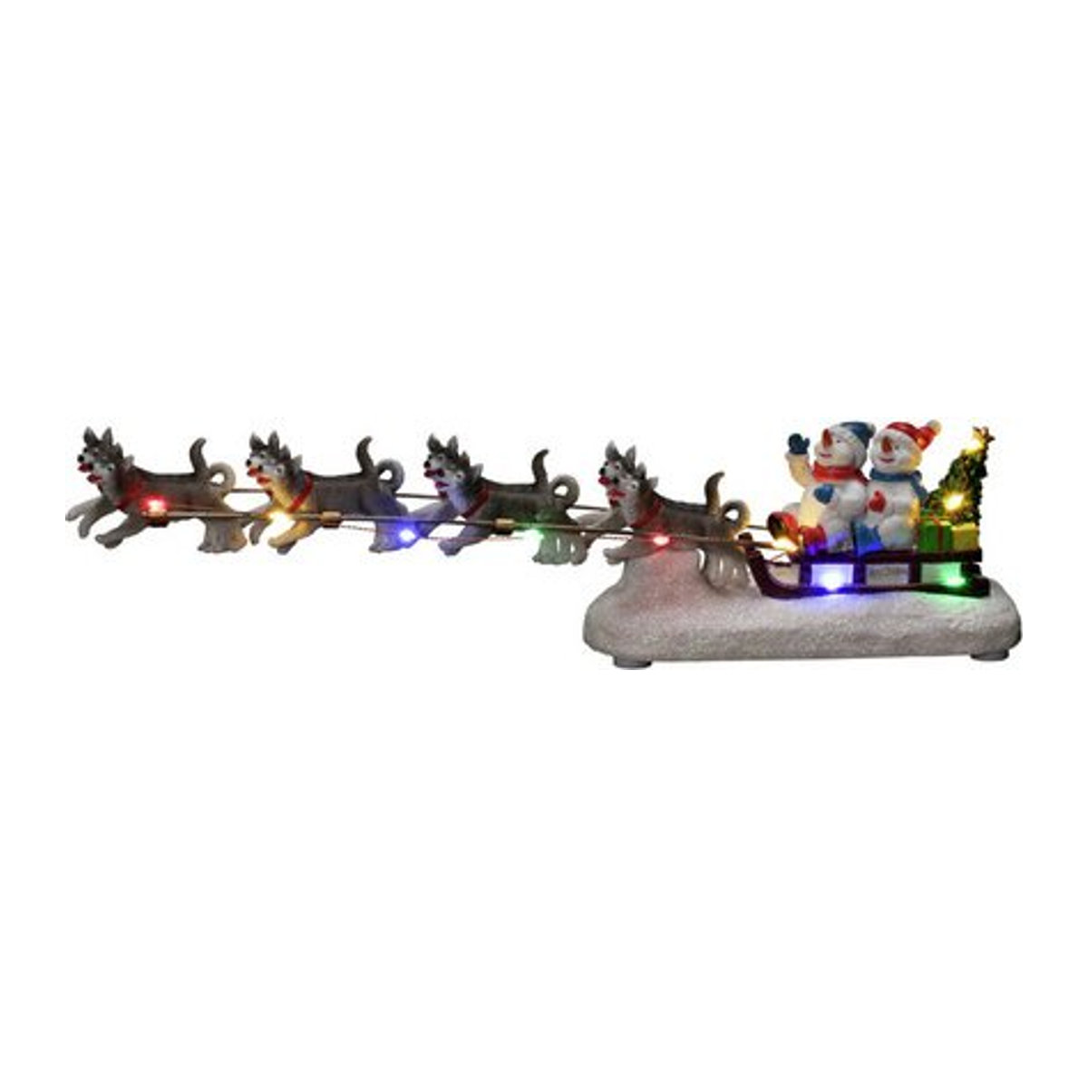 Konstsmide LED-Weihnachtsszenerie Schneemann mit Hundeschlitten, mehrfarbig, Höhe: 37.5 cm, Breite: 8.5 cm, Tiefe: 6.5 cm - Bild 2