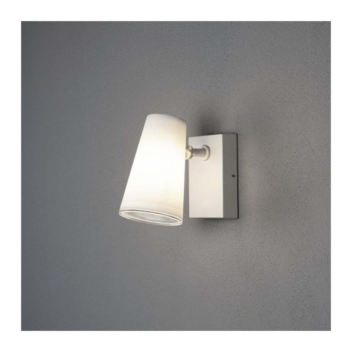 Konstsmide Lighting Außenwandleuchte Fano Downlight in Weiß mit schwenkbarem Kopf, IP54, E27, B/H/T: 12 x 21,5 x 21 cm - Bild 2