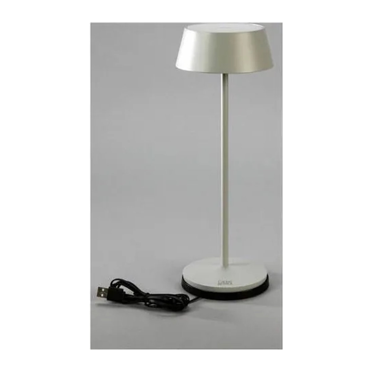 Konstsmide Menton LED-Akku-Tischlampe aus Aluminium in Grau - Bild 1