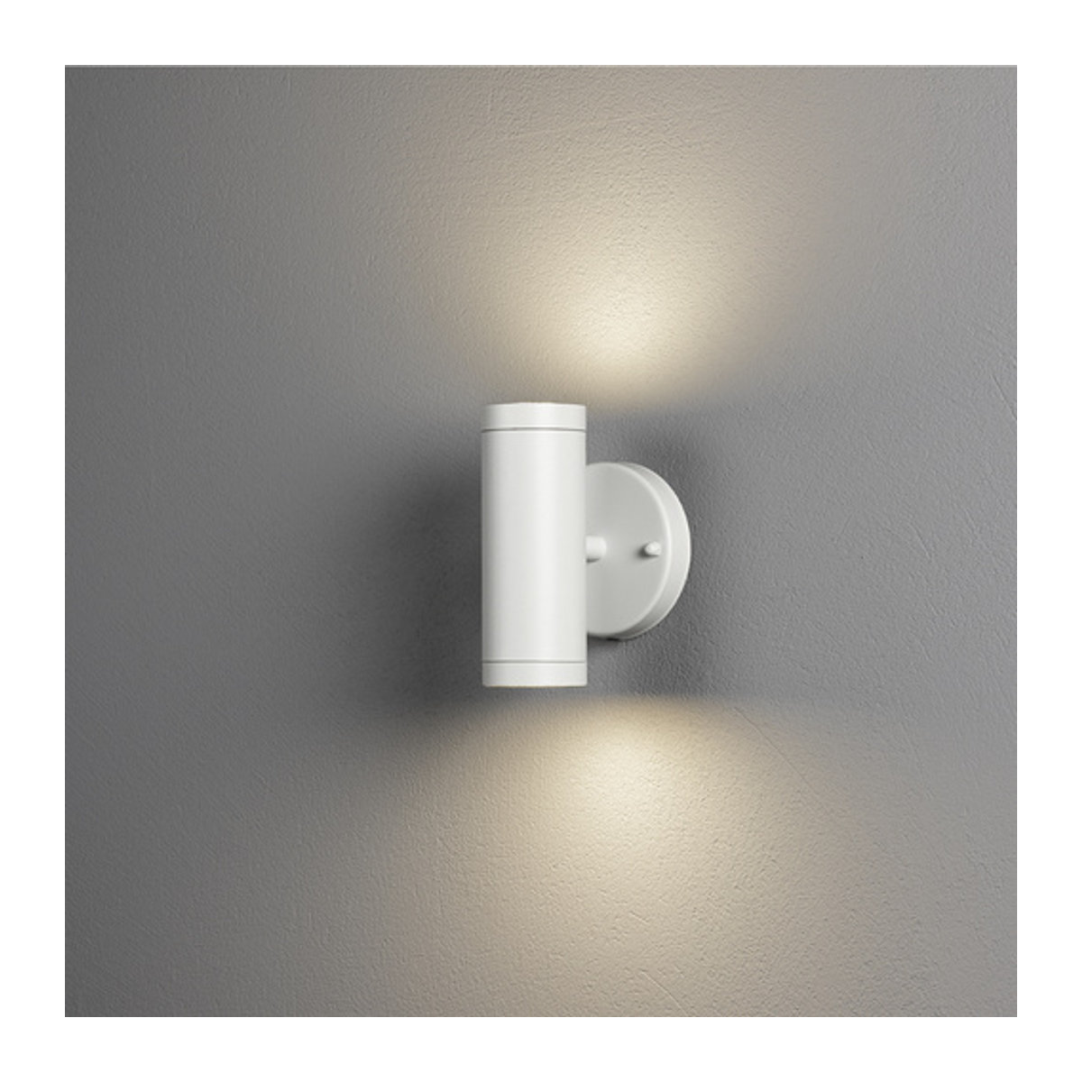 Konstsmide Modena LED-Außenwandleuchte aus Aluminium in Weiß, B/H: 17 x 11 cm - Bild 3