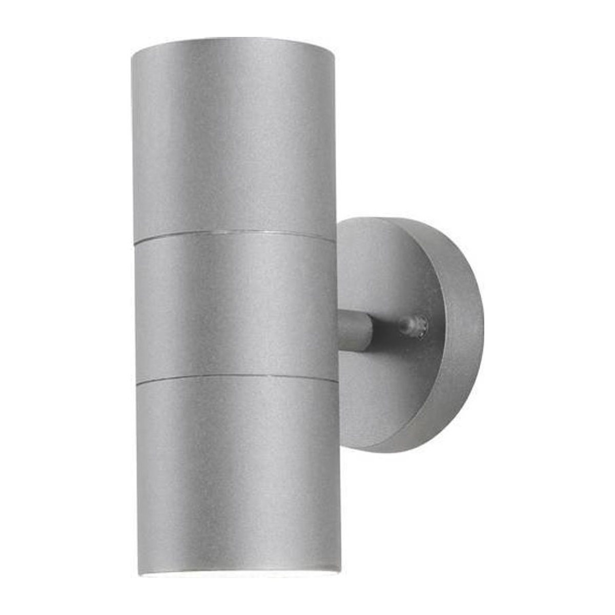 Konstsmide Modena Moderne Up-Down Außenwandleuchte aus Aluminium und Glas in Grau, B/H/T: 7,5 x 19,5 x 13 cm, GU10, IP44 - Bild 1
