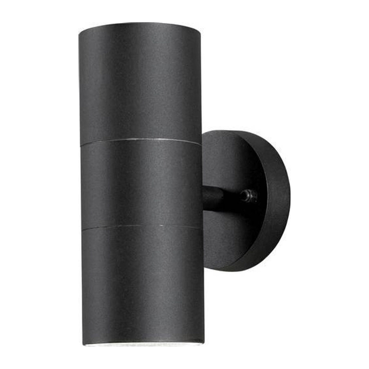 Konstsmide Modena Up-Down Außenwandleuchte aus Aluminium und Glas in Schwarz, Höhe: 19,5 cm, GU10, IP44 - Bild 1