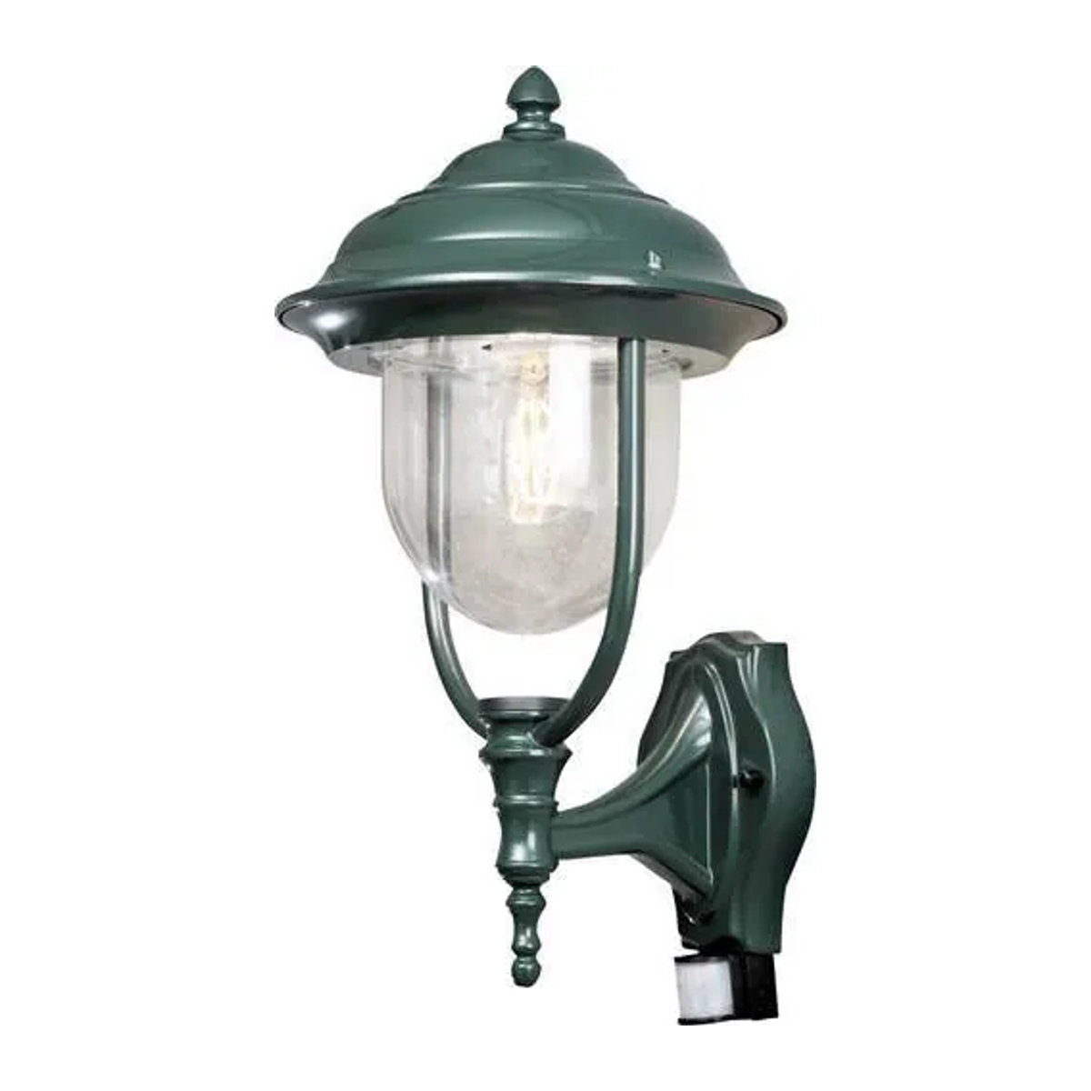 Konstsmide Parma 7235-600 Außenwandleuchte mit Bewegungsmelder in Grün, E27, 75W, klassisches Design - Bild 1