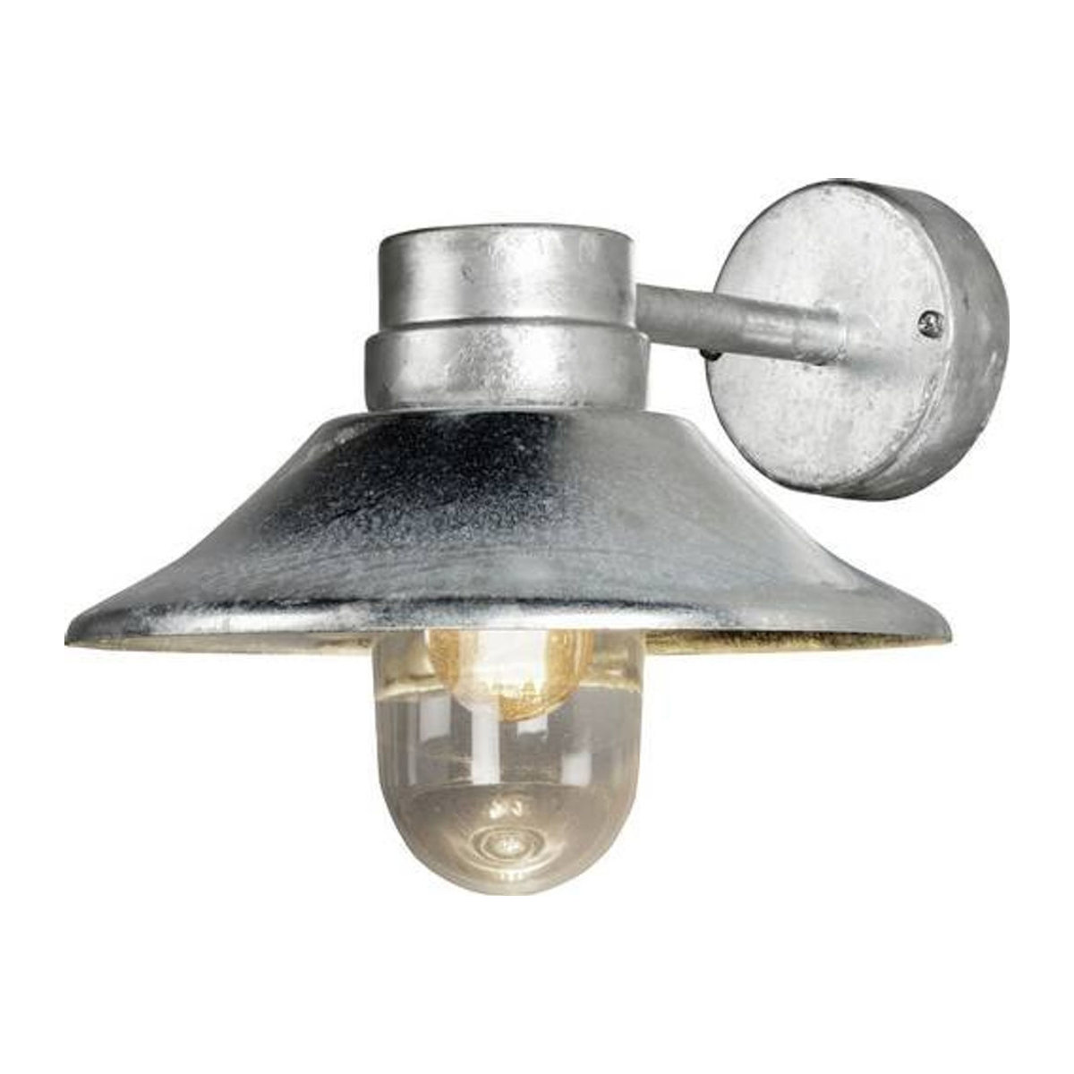 Konstsmide Vega 428-320 Außenwandleuchte aus Stahl in Grau/Alufarben, E27, 60W, IP54, B x H: 26,5 x 29 cm - Bild 1