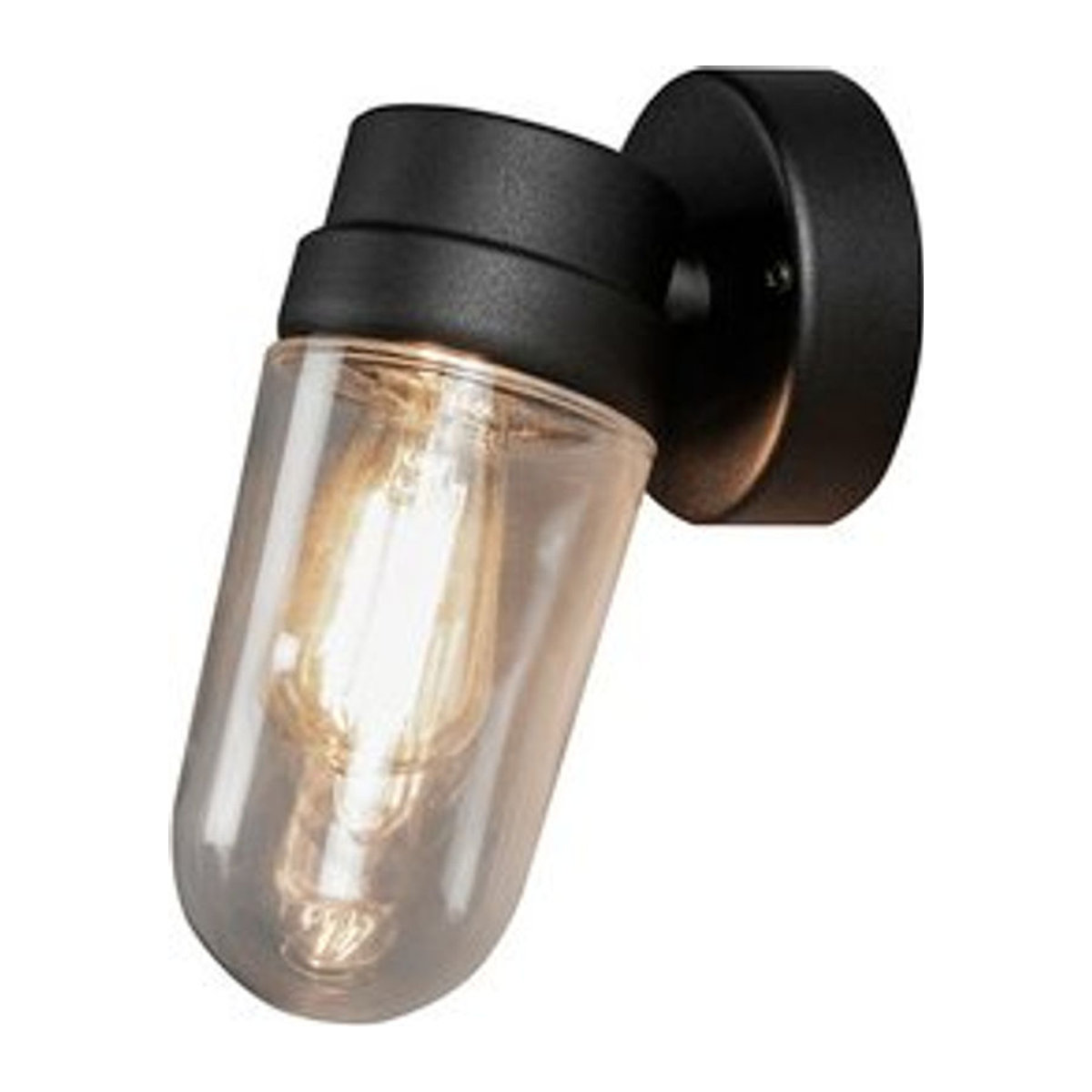 Konstsmide Vega 429-750 Außenwandleuchte aus Aluminium, Schwarz, E27, 60W, IP54, B/H: 24,5 x 11,5 cm - Bild 2