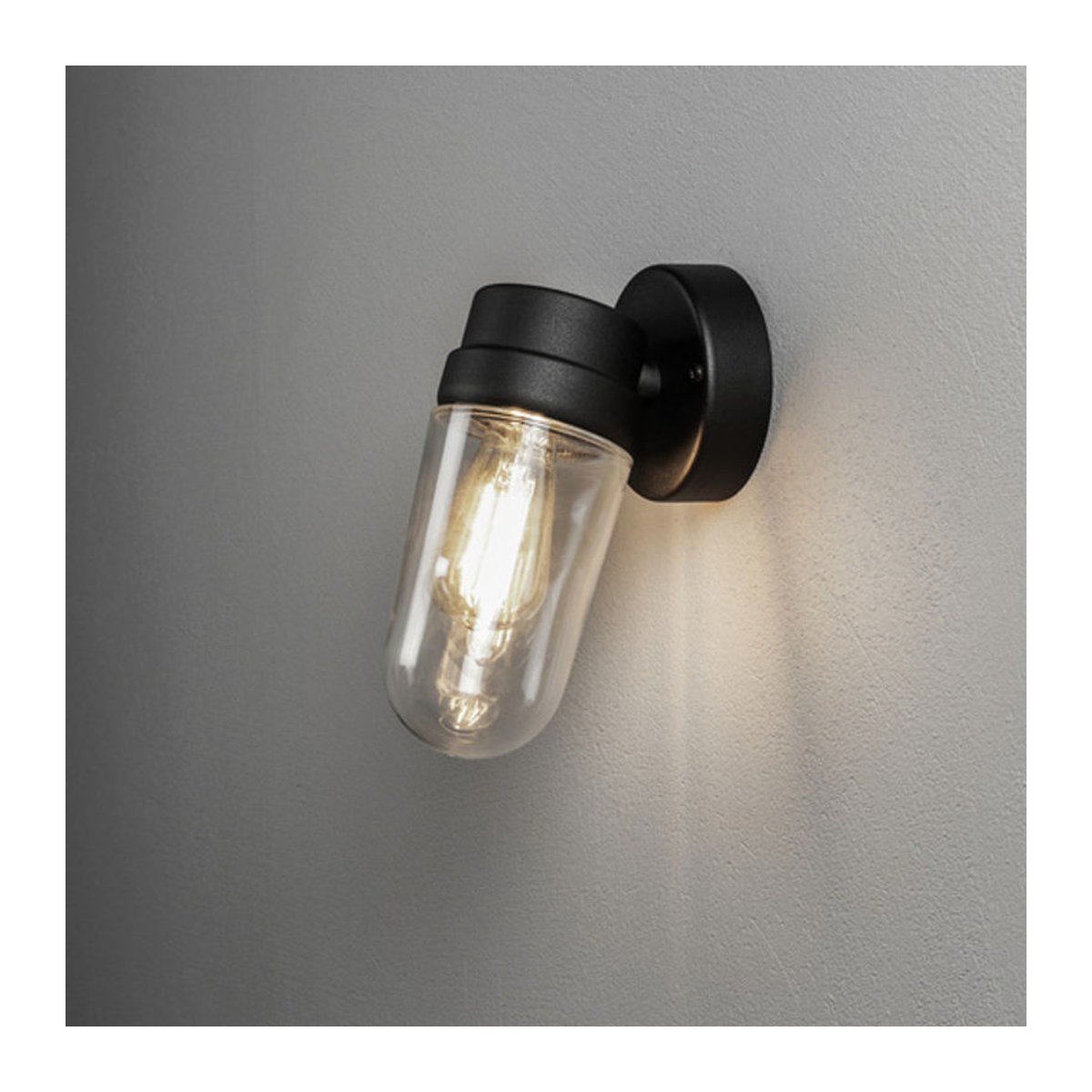 Konstsmide Vega 429-750 Außenwandleuchte aus Aluminium, Schwarz, E27, 60W, IP54, B/H: 24,5 x 11,5 cm - Bild 4