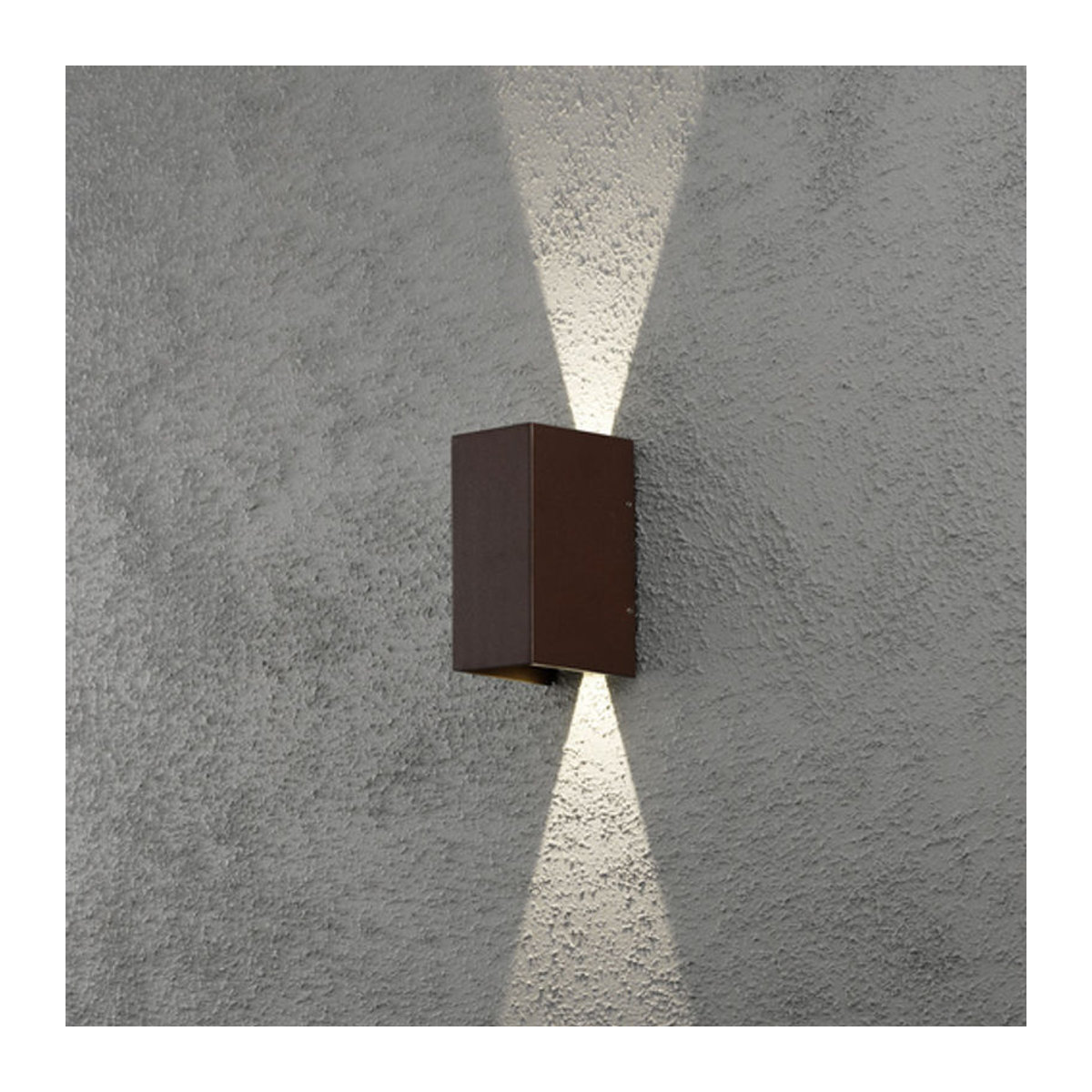 Konstsmide Wandleuchte Cremona aus Aluminium in Braun mit integriertem warmweißem LED-Licht, B/H: 17 x 8 cm - Bild 2