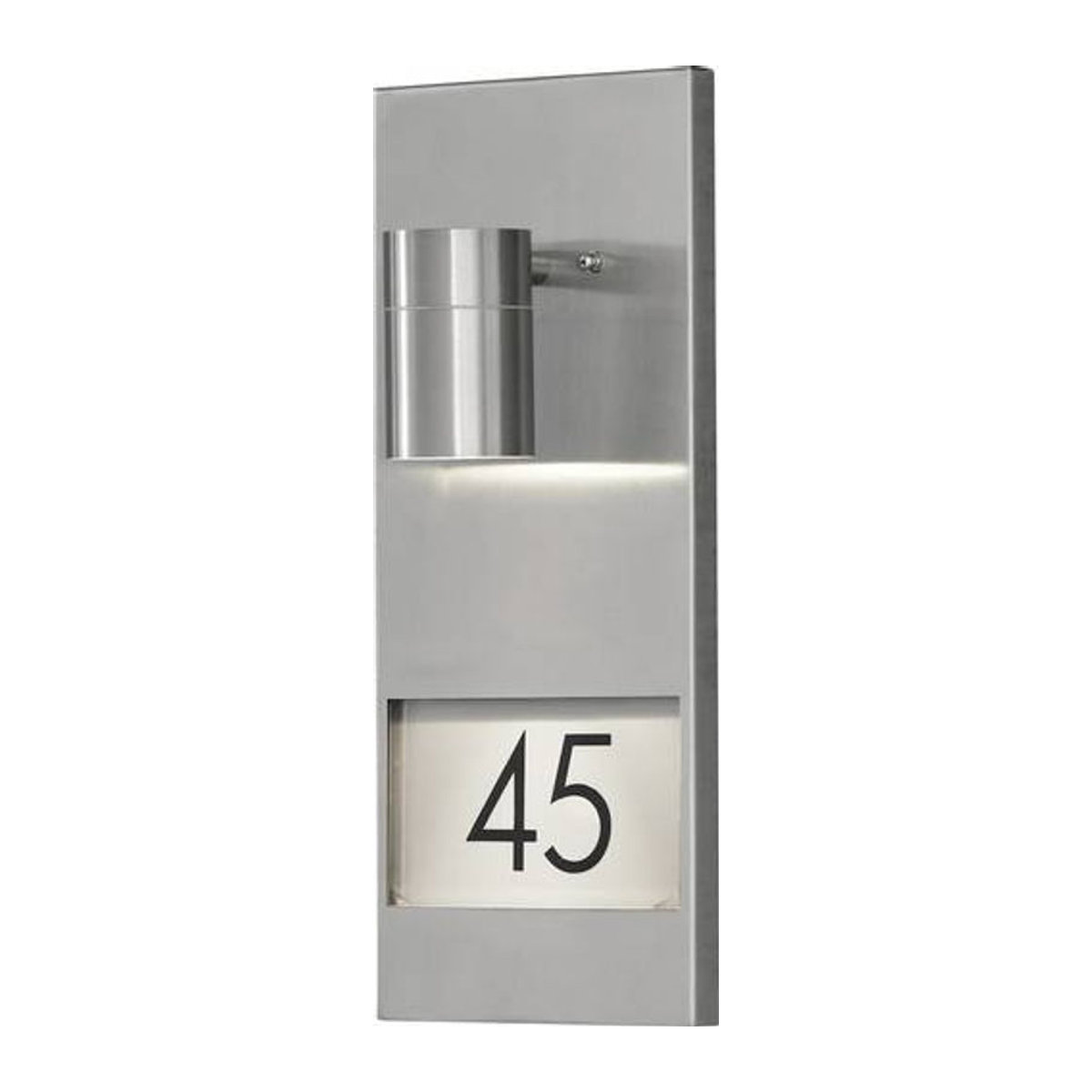 Konstsmide Wandleuchte Modern in Silber und Edelstahl, GU10, IP44, B/H/T: 16 x 41 x 11 cm - Bild 1