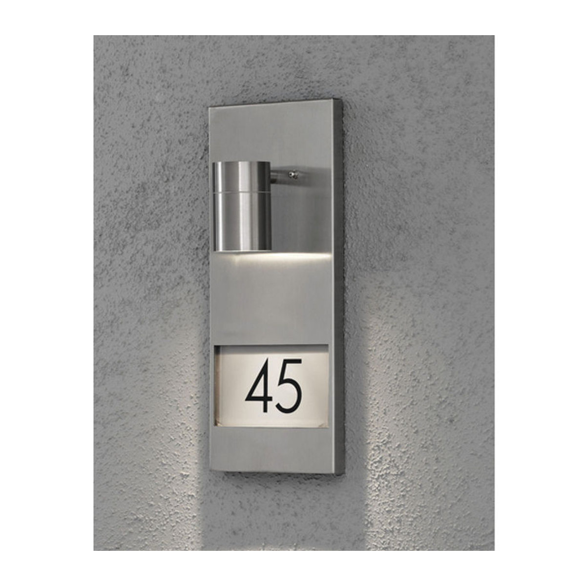 Konstsmide Wandleuchte Modern in Silber und Edelstahl, GU10, IP44, B/H/T: 16 x 41 x 11 cm - Bild 4