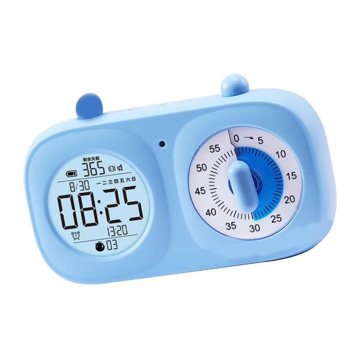 Koogeelife Dual-Screen Visueller Timer Multifunktions-Countdown-Uhr in Blau - Bild 1