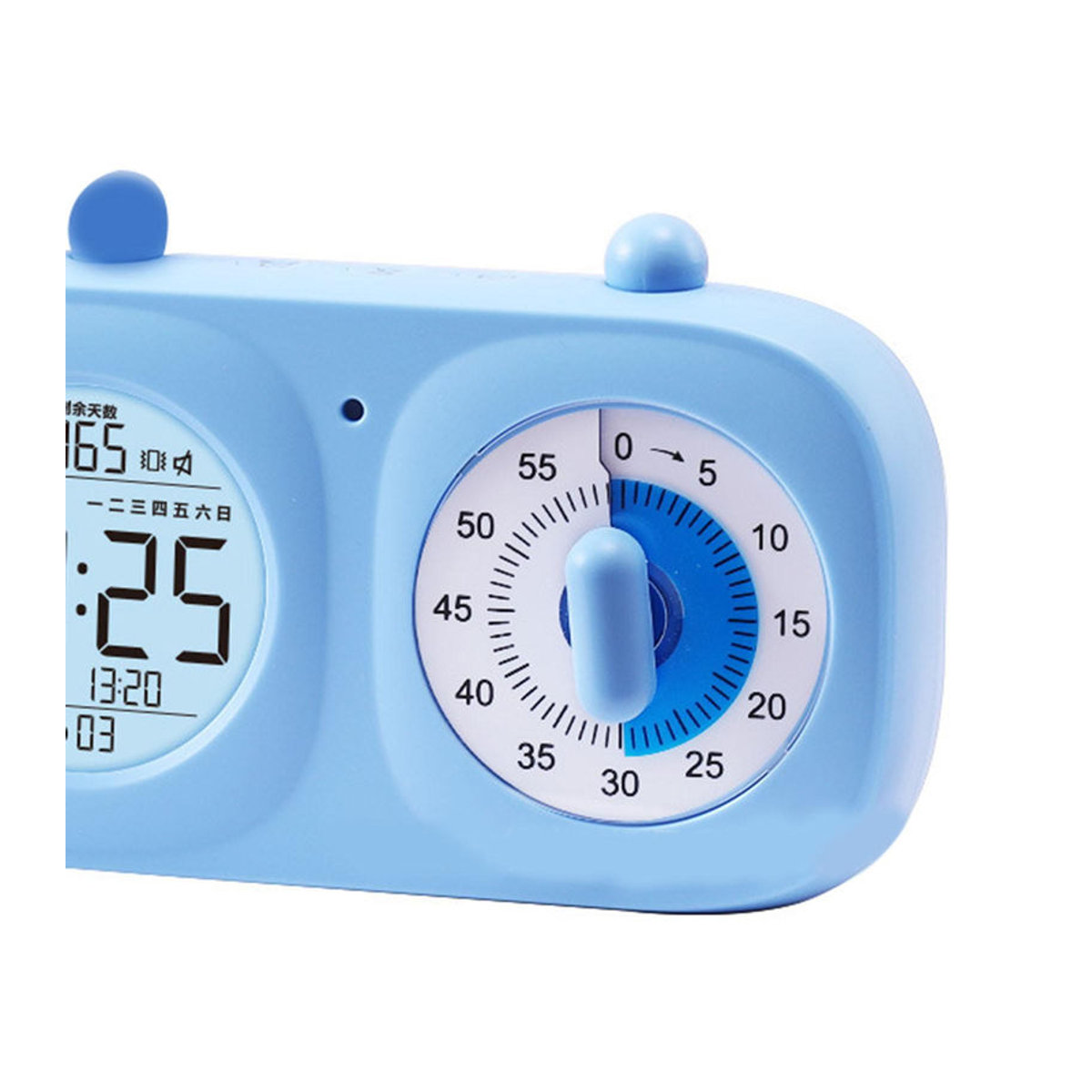 Koogeelife Dual-Screen Visueller Timer Multifunktions-Countdown-Uhr in Blau - Bild 2