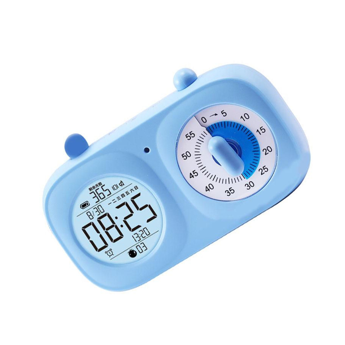 Koogeelife Dual-Screen Visueller Timer Multifunktions-Countdown-Uhr in Blau - Bild 5