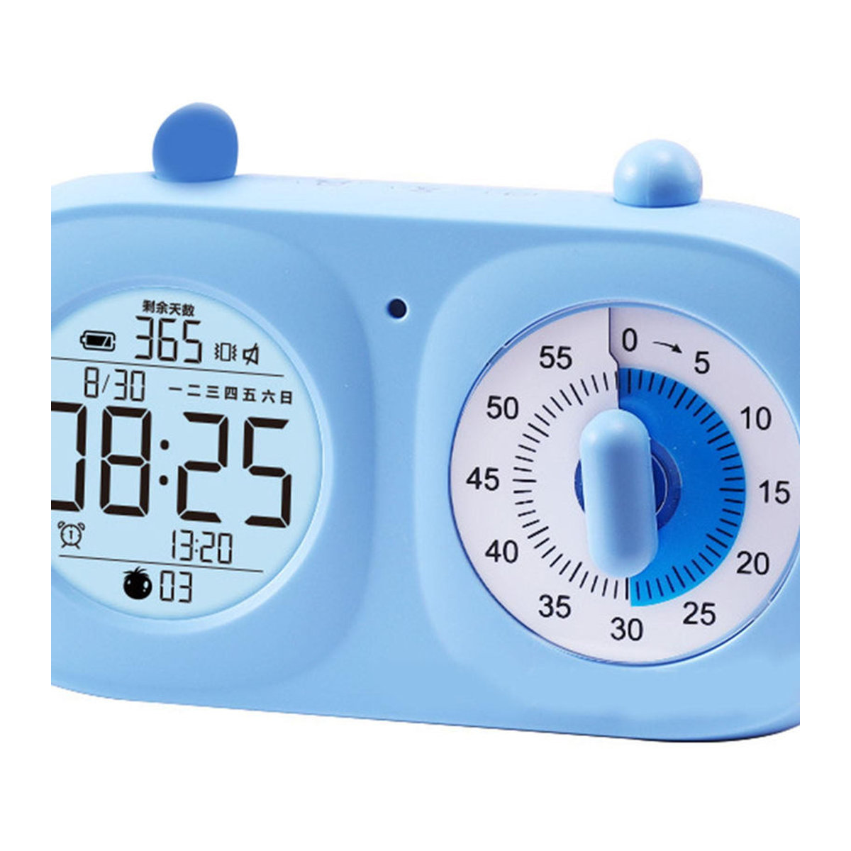Koogeelife Dual-Screen Visueller Timer Multifunktions-Countdown-Uhr in Blau - Bild 6