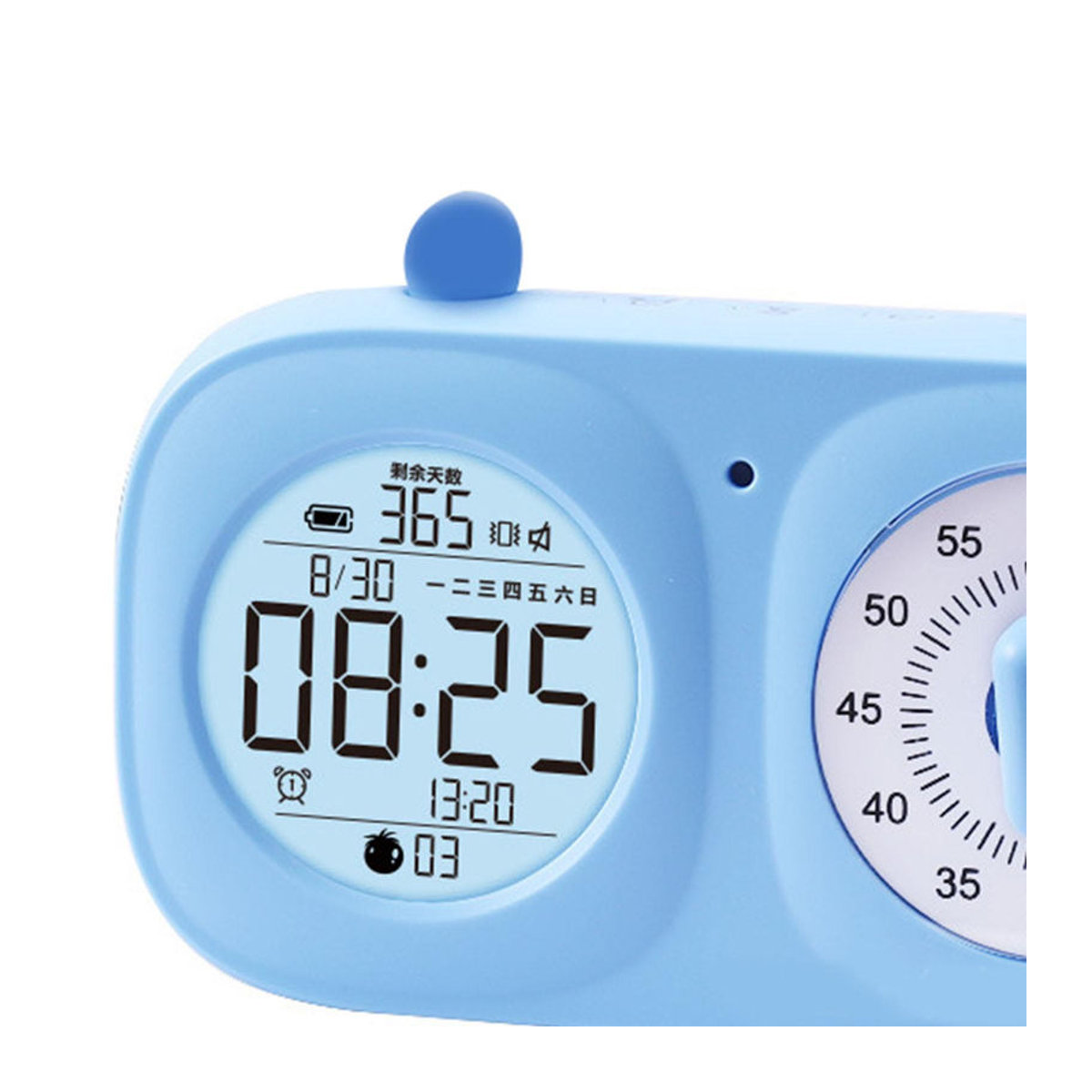 Koogeelife Dual-Screen Visueller Timer Multifunktions-Countdown-Uhr in Blau - Bild 7