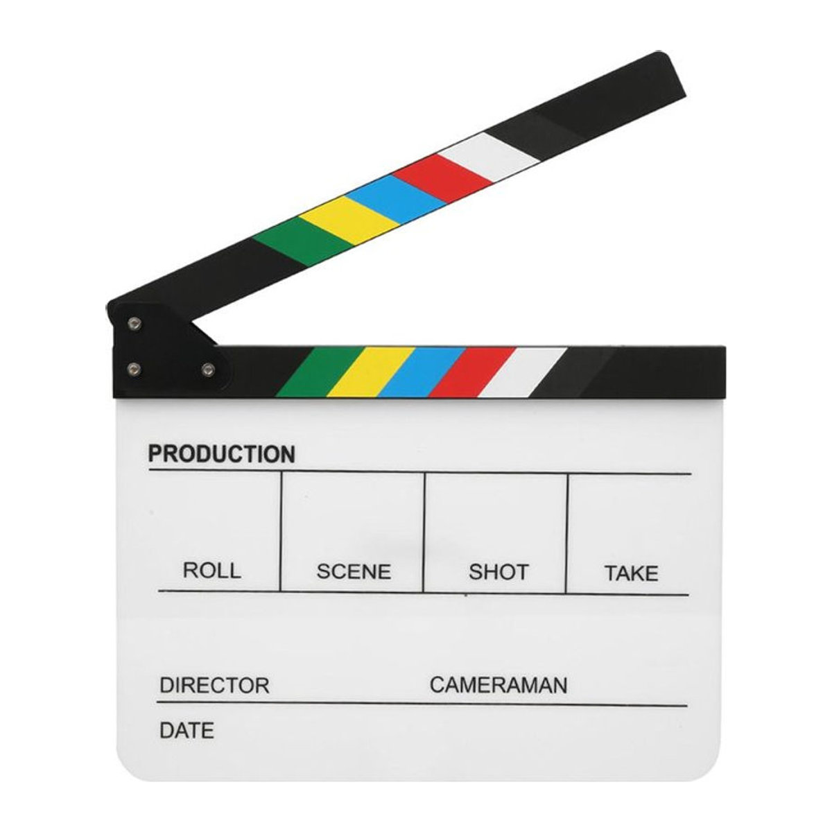 Koogeelife Filmklappe aus Acryl als Dekoration für Regisseure und Fotografie, mehrfarbig und gestreift, B: 30 cm, H: 25 cm - Bild 1