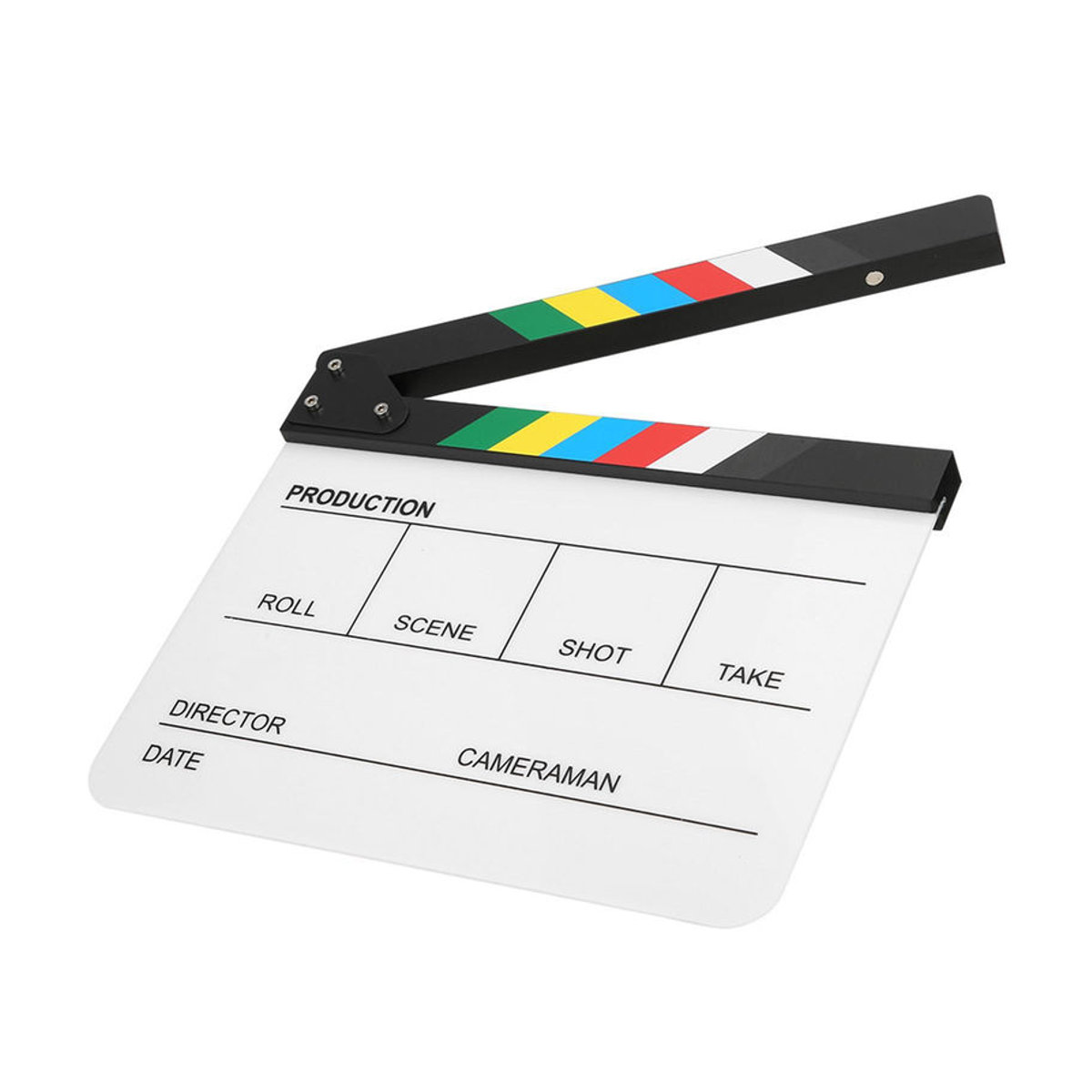 Koogeelife Filmklappe aus Acryl als Dekoration für Regisseure und Fotografie, mehrfarbig und gestreift, B: 30 cm, H: 25 cm - Bild 2