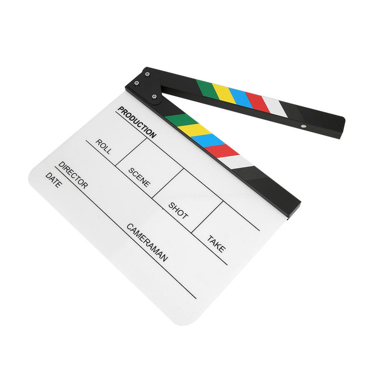 Koogeelife Filmklappe aus Acryl als Dekoration für Regisseure und Fotografie, mehrfarbig und gestreift, B: 30 cm, H: 25 cm - Bild 3