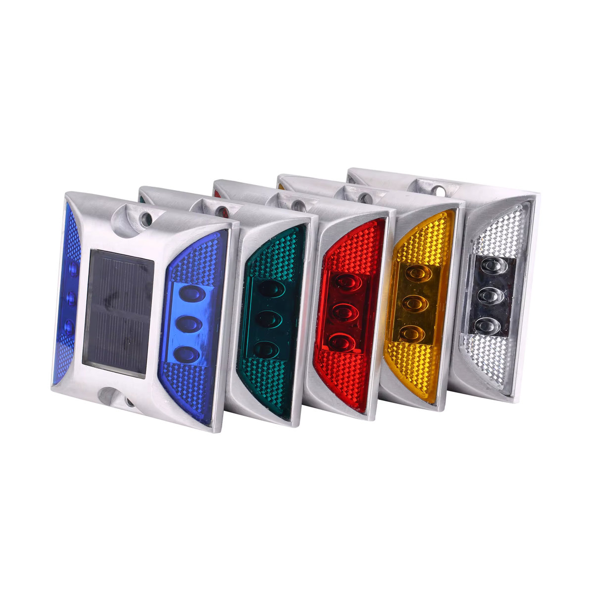 KOOJN Solar Dual Color Spike Blinklicht in Rot und Blau für Straßenoberflächen und Zäune - Bild 2
