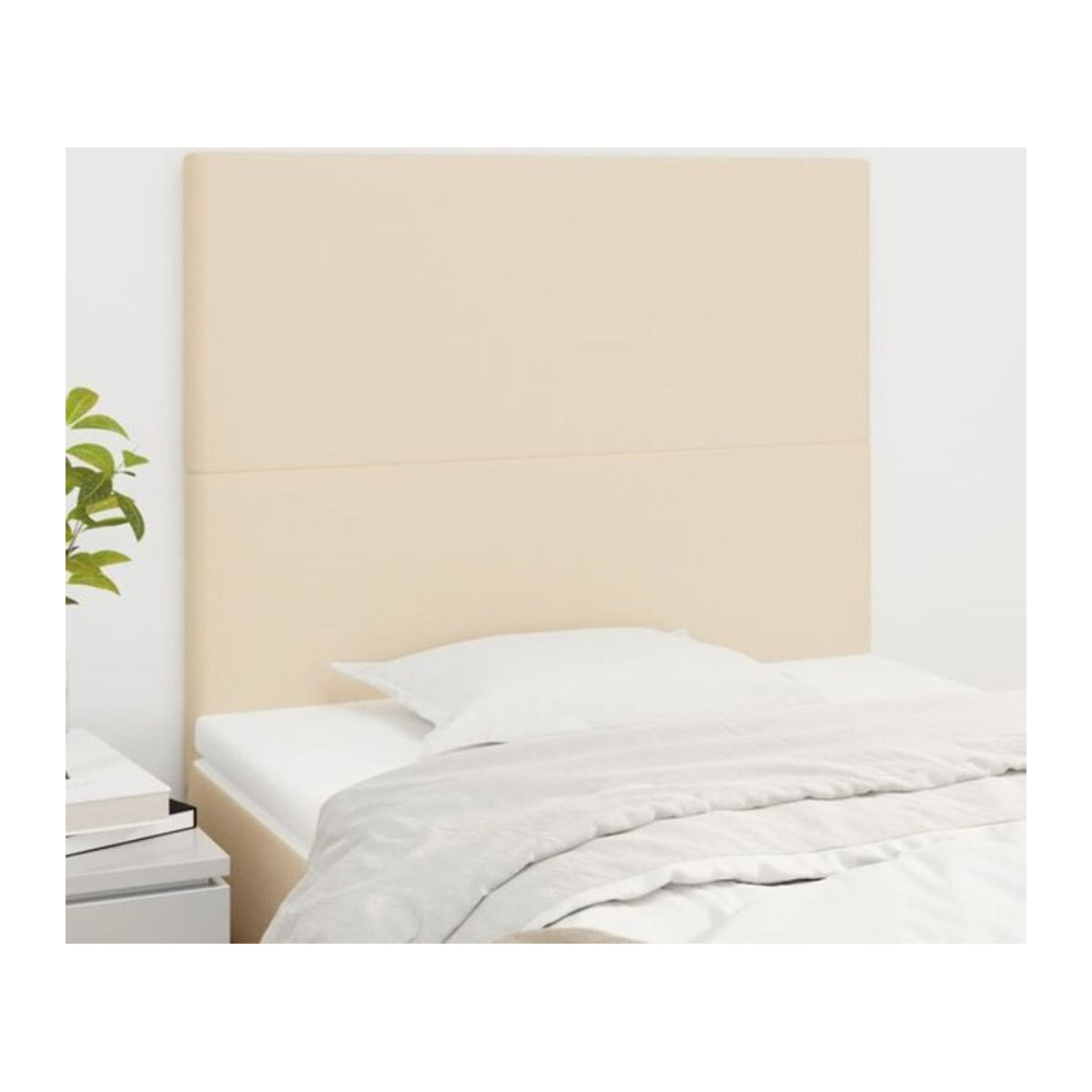 Kopfteil vidaxl in Creme mit Stoffbezug, B/H: 80 x 118/128 cm, Dicke: 5 cm - Bild 1