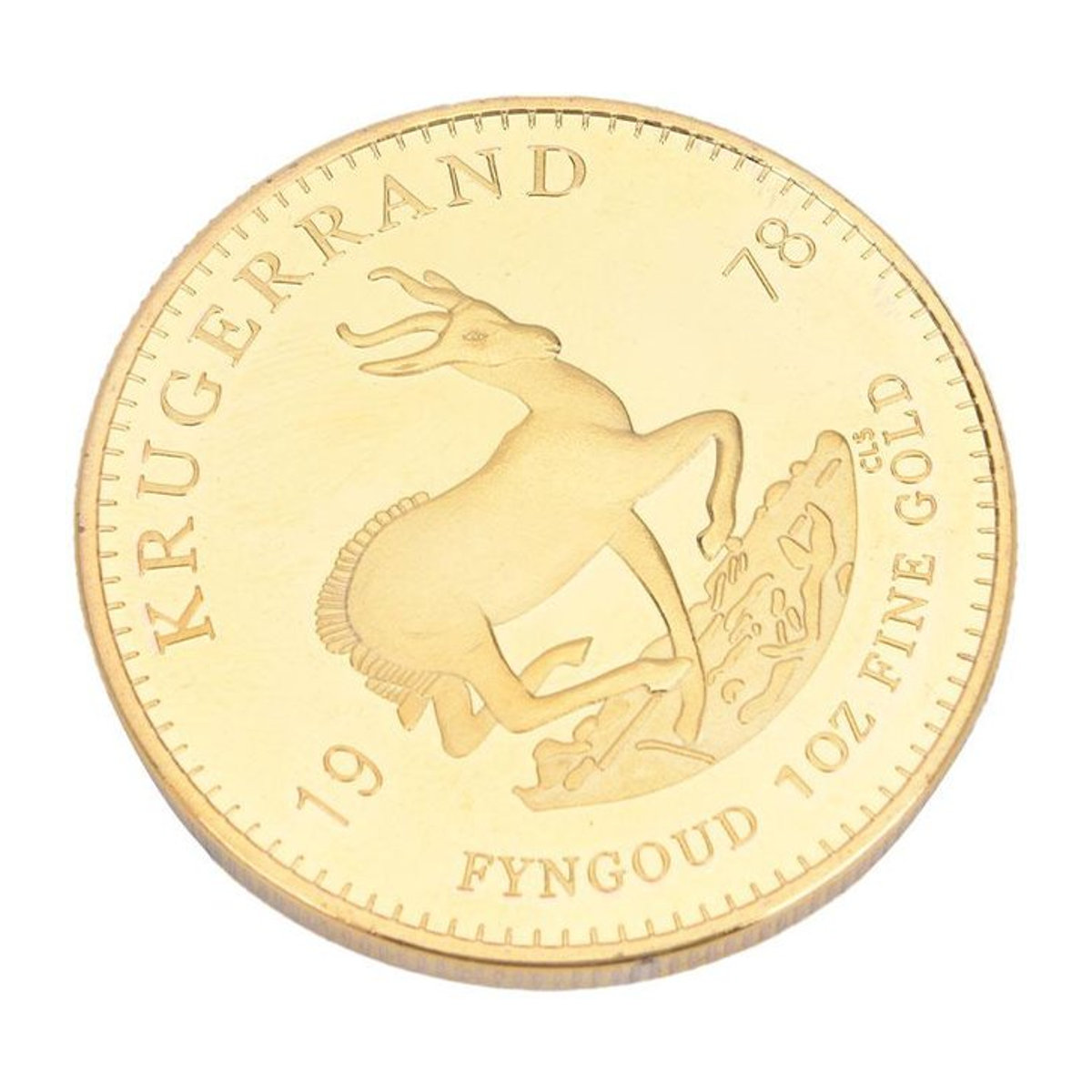 Kopie der südafrikanischen Krügerrand-Münze aus 1978 in Gold mit 3 mm Dicke - Bild 1