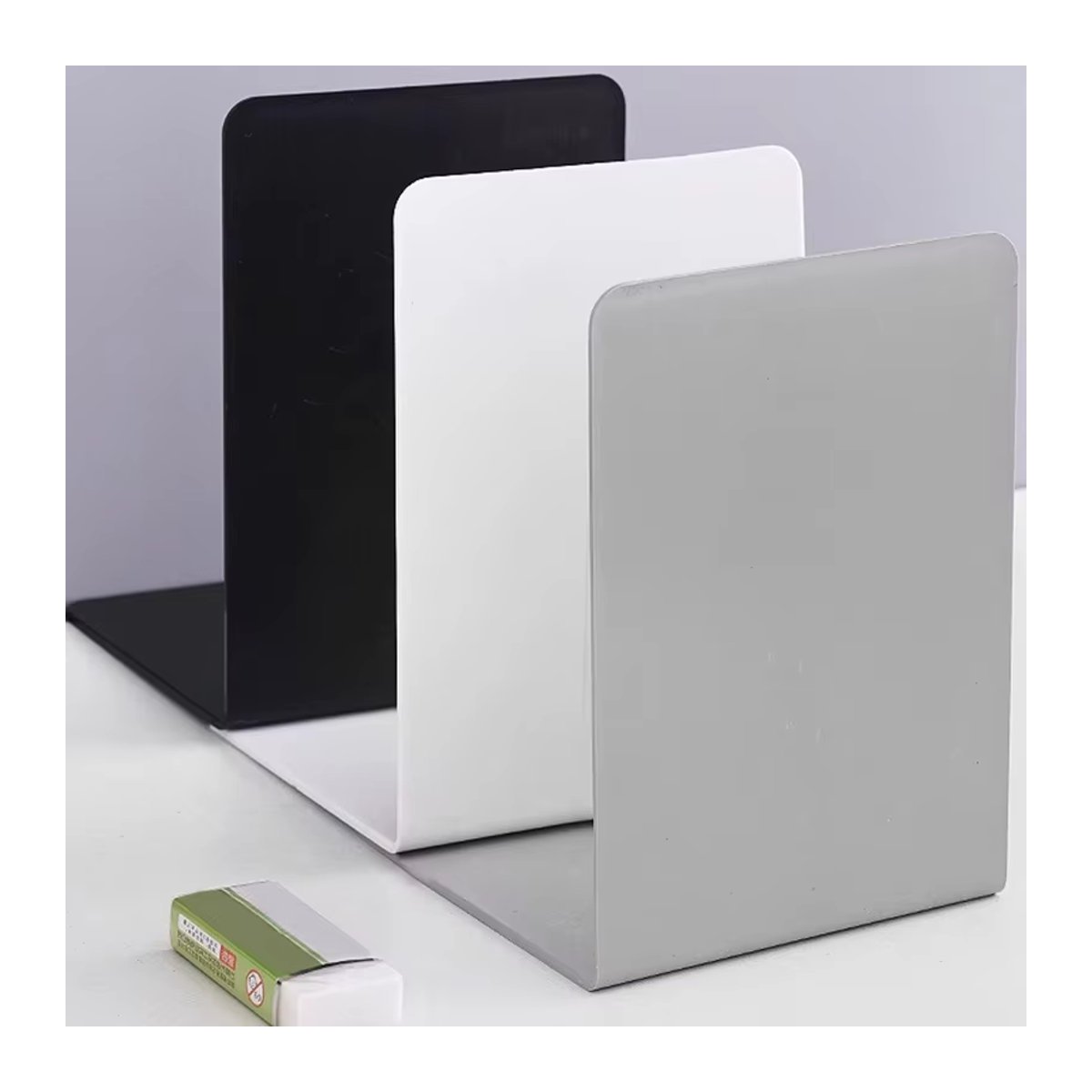 KOQZM Metall Buchständer Schwarz Minimalistisches Desktop-Bücherregal für Schreibtisch und Studium - Bild 4