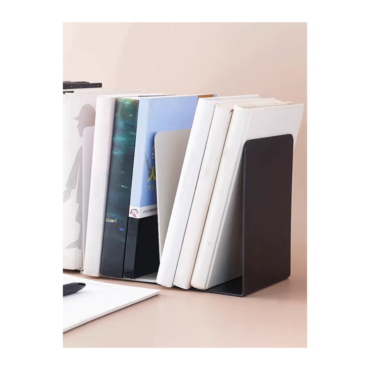 KOQZM Metall Buchständer Schwarz Minimalistisches Desktop-Bücherregal für Schreibtisch und Studium - Bild 6