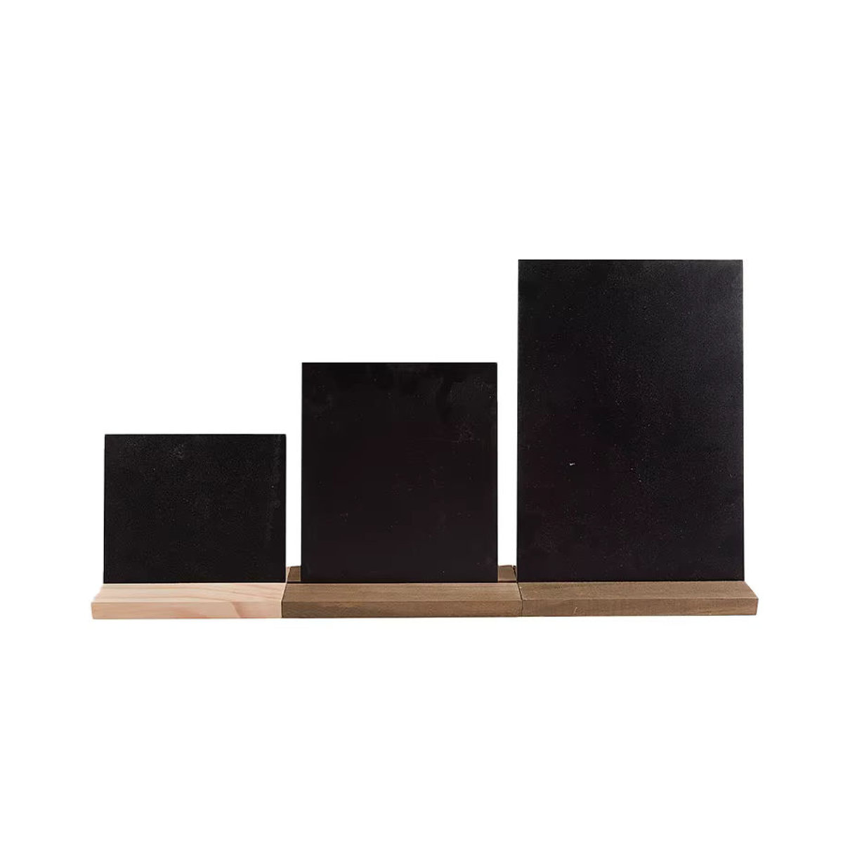KOQZM Nachrichtentafel mit Holzsockel, schwarze Kreidetafel für Preisschilder und Memo, stehend, rechteckig - Bild 3