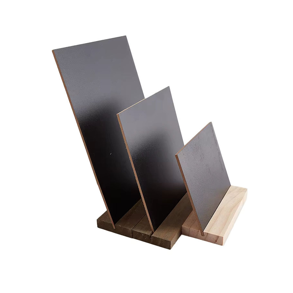 KOQZM Nachrichtentafel mit Holzsockel, schwarze Kreidetafel für Preisschilder und Memo, stehend, rechteckig - Bild 4